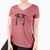 Doodled Worm the Chihuahua - Women's Perfect V-neck Shirt