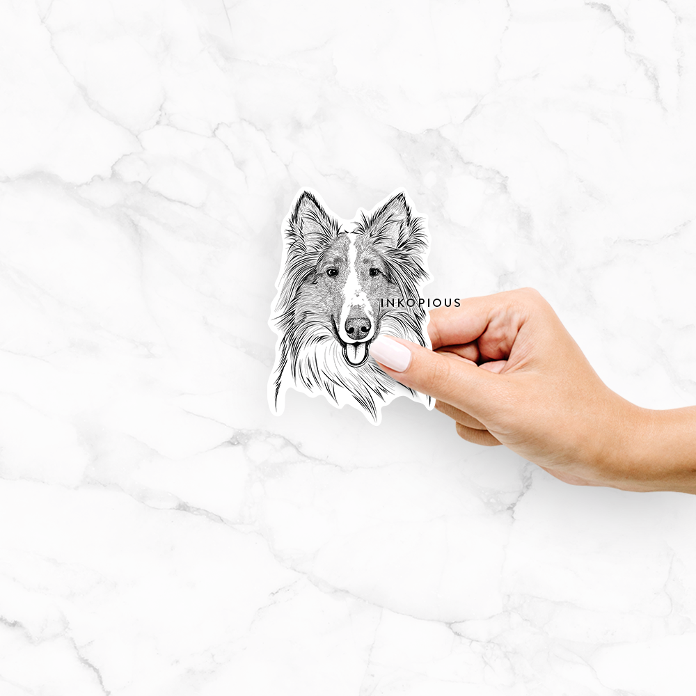 Conrad the Rough Collie - Decal Sticker