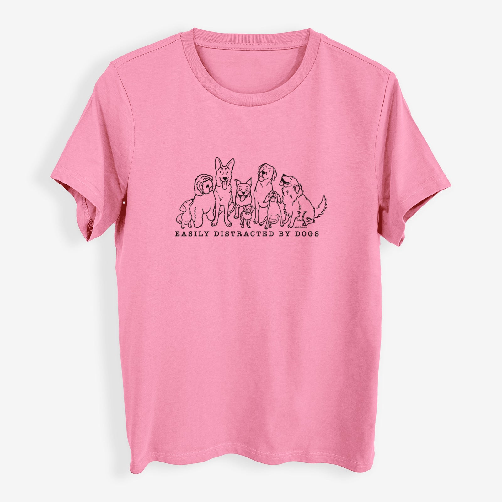 Distracted by Dogs - Womens Everyday Maple Tee