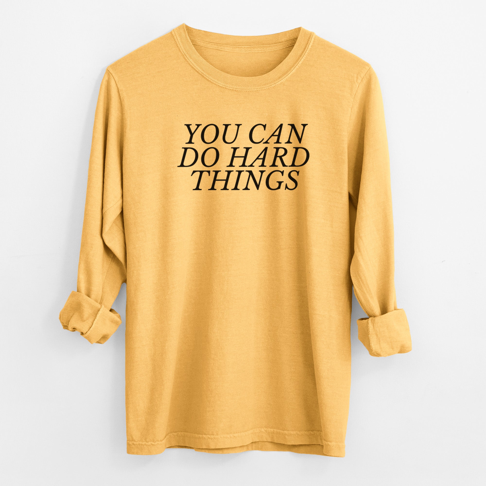 You Can Do Hard Things - Men's Heavyweight 100% Cotton Long Sleeve