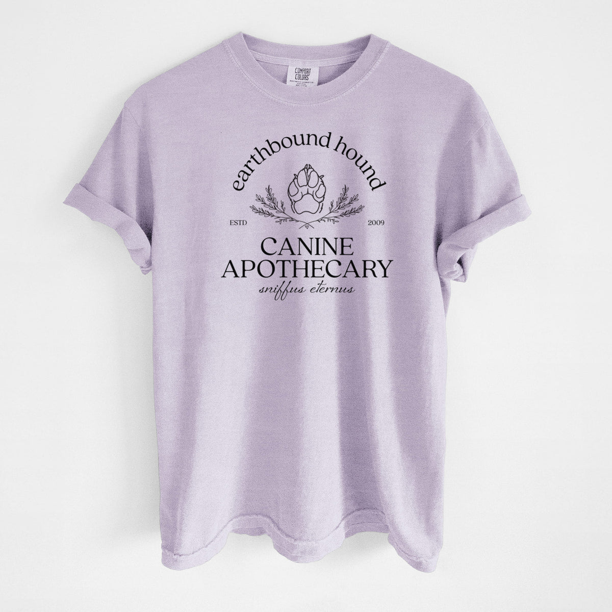 Earthbound Hound – Canine Apothecary - Unisex Comfort Colors Garment-Dyed Heavyweight T-shirt in Orchid