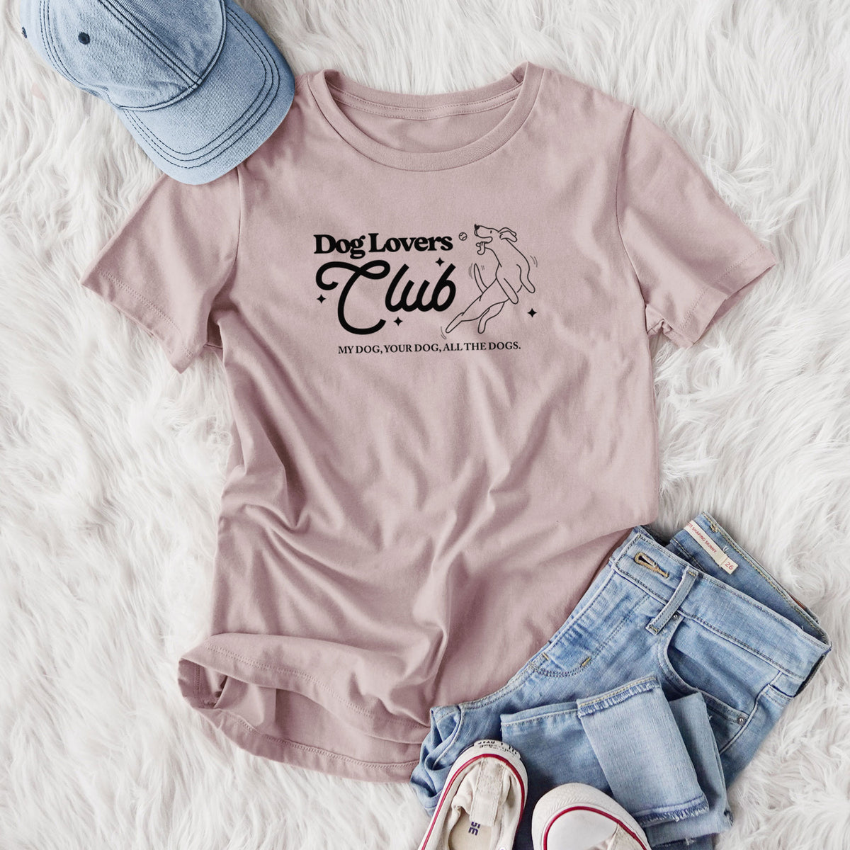 Dog Lovers Club - Women's Lightweight Relaxed Fit 100% Cotton Crewneck