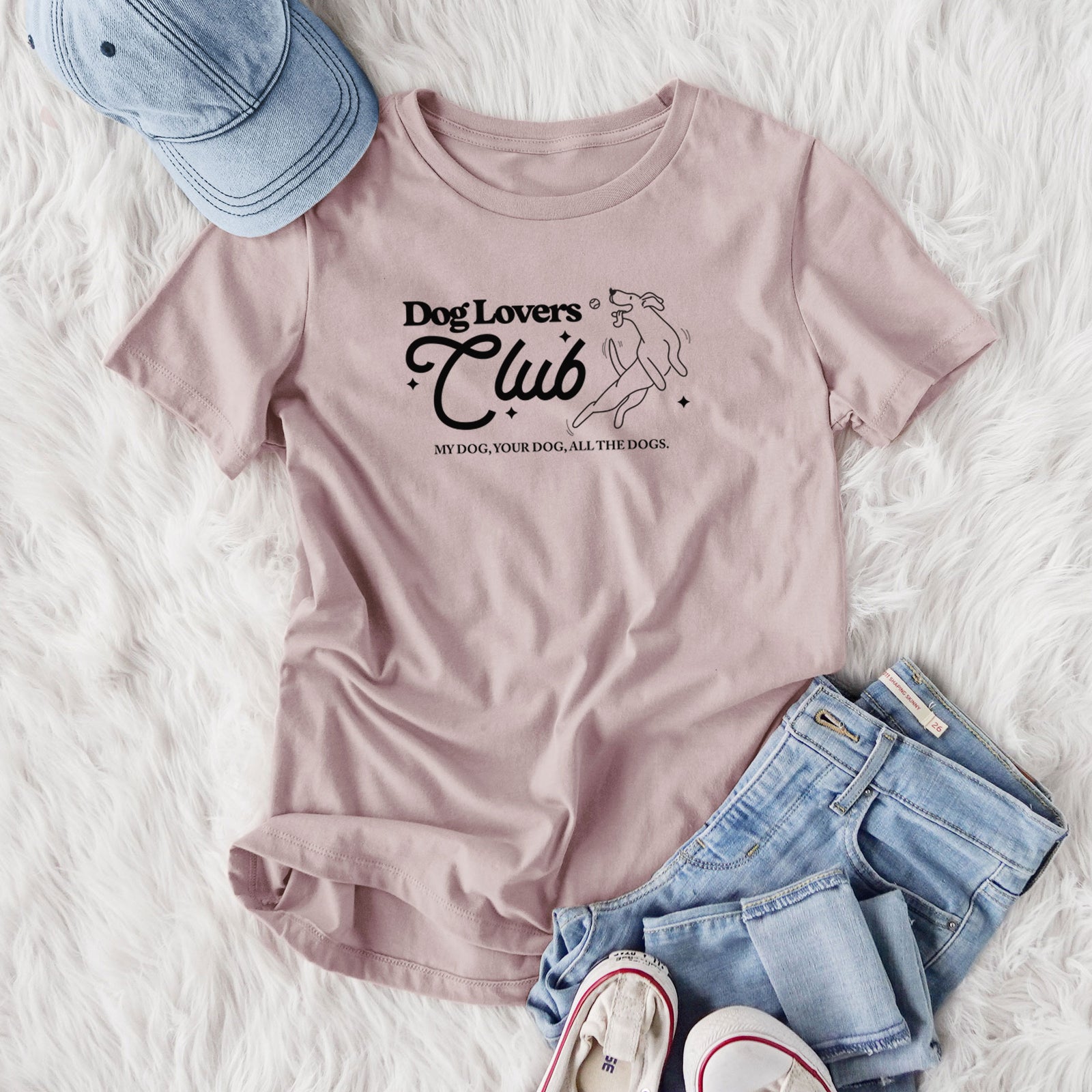 Dog Lovers Club - Women's Lightweight Relaxed Fit 100% Cotton Crewneck