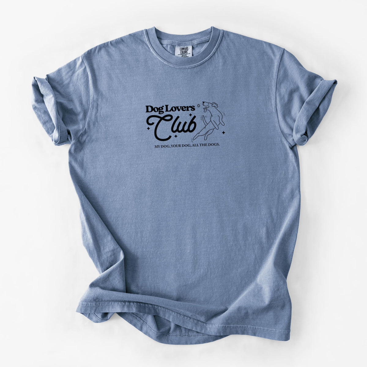 Dog Lovers Club - Unisex Comfort Colors Garment-Dyed Heavyweight T-shirt in Blue Jean