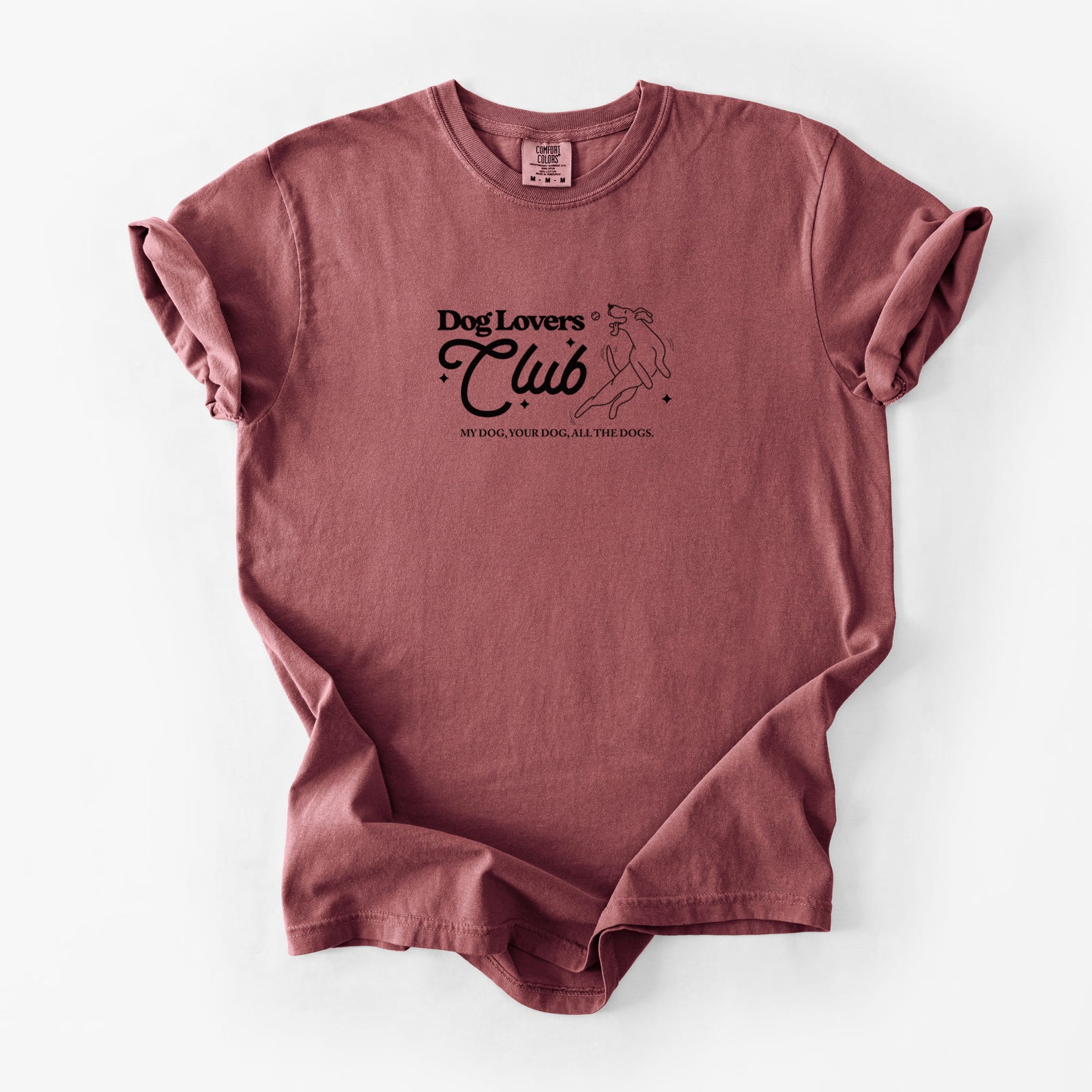 Dog Lovers Club - Unisex Comfort Colors Garment-Dyed Heavyweight T-shirt in Brick