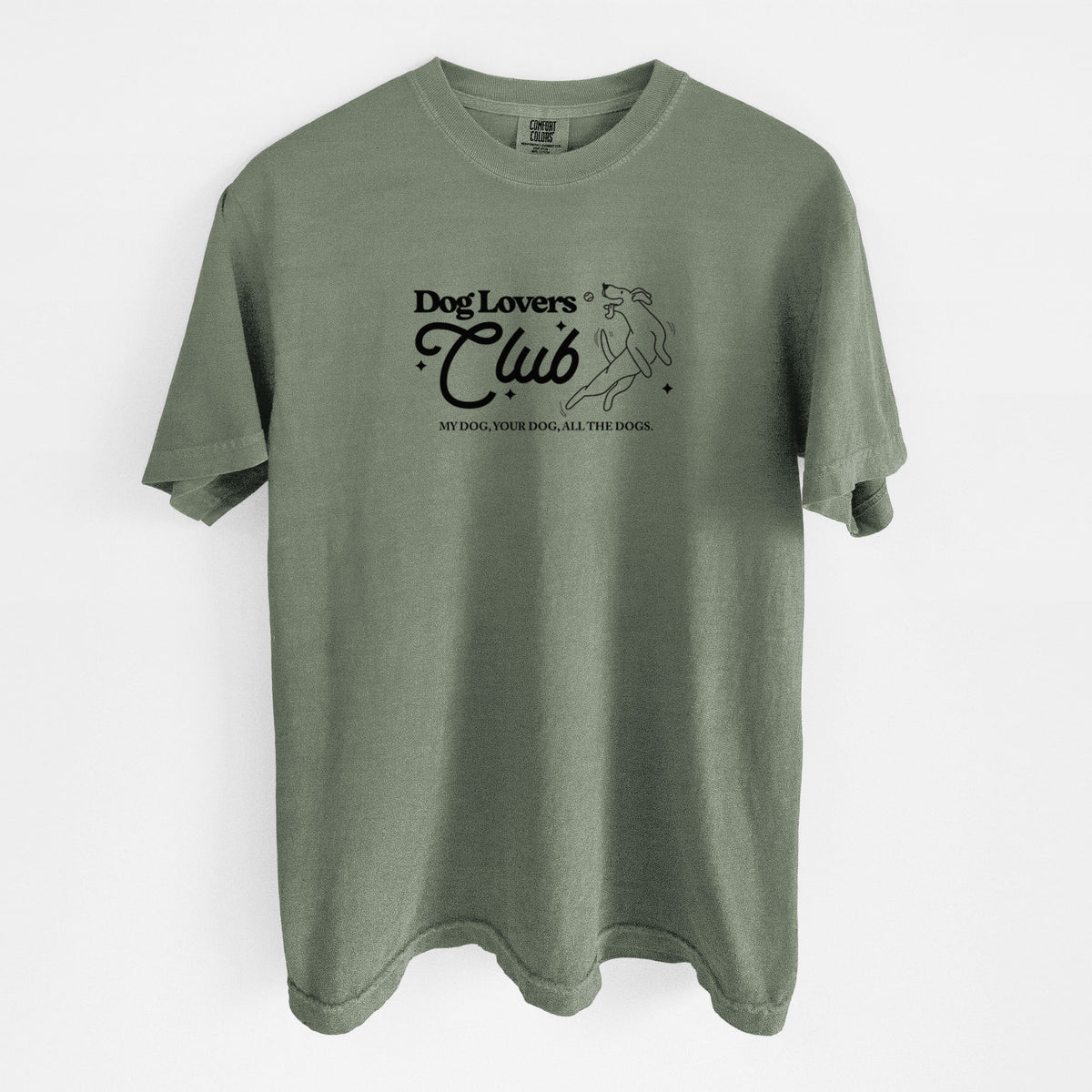 Dog Lovers Club - Unisex Comfort Colors Garment-Dyed Heavyweight T-shirt in Moss