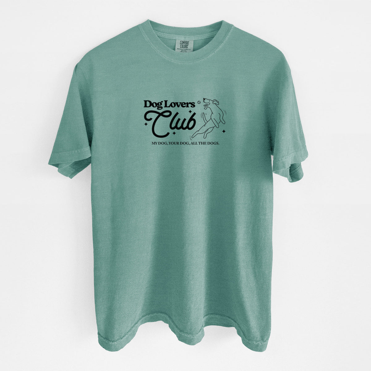 Dog Lovers Club - Unisex Comfort Colors Garment-Dyed Heavyweight T-shirt in Reef Green