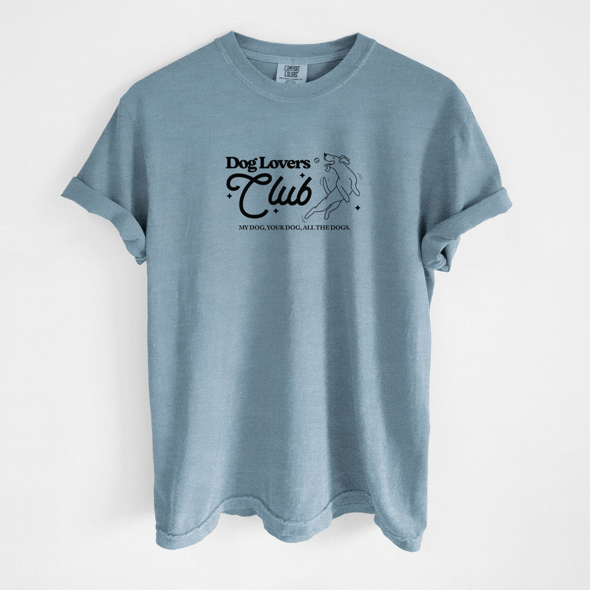 Dog Lovers Club - Unisex Comfort Colors Garment-Dyed Heavyweight T-shirt in Steel Blue