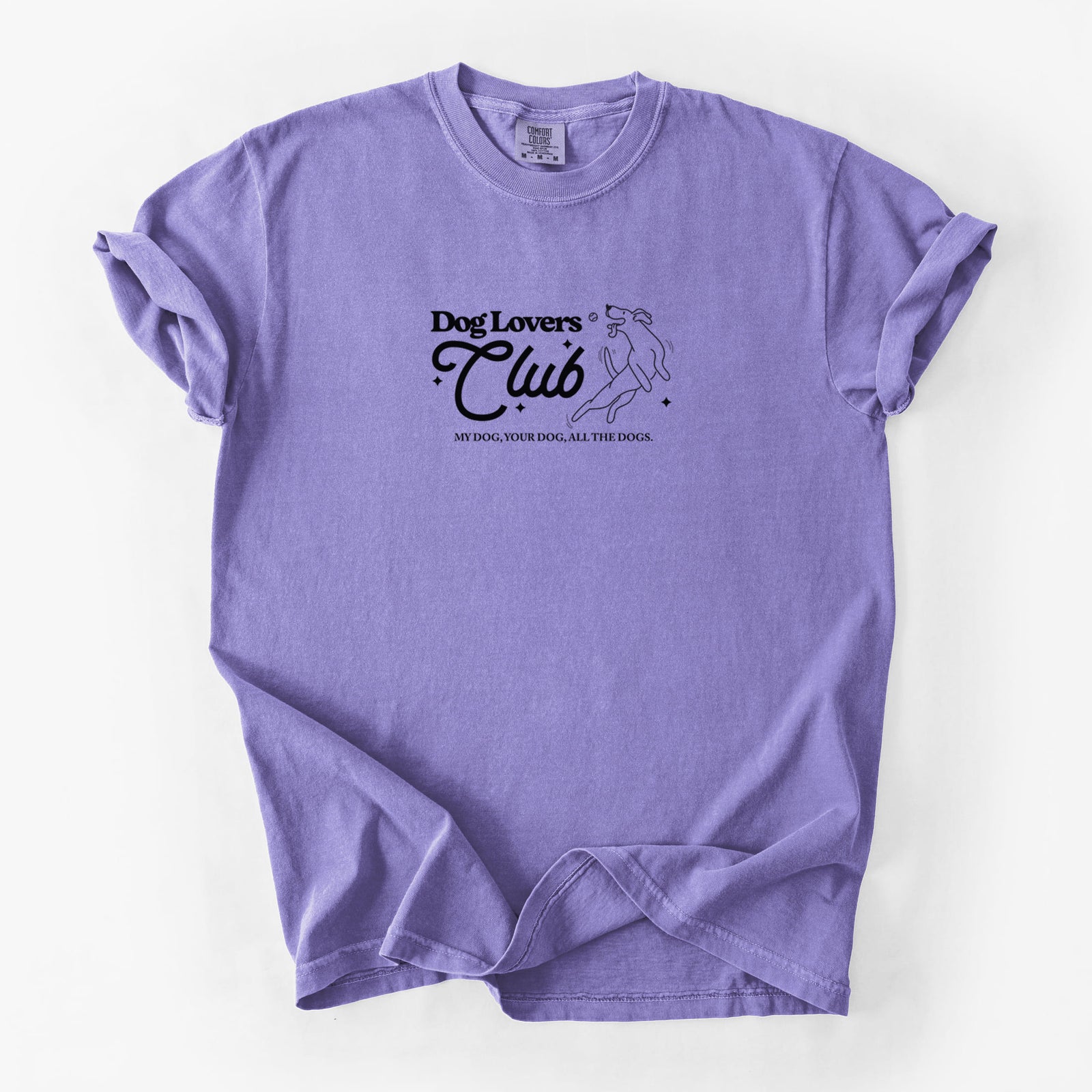 Dog Lovers Club - Unisex Comfort Colors Garment-Dyed Heavyweight T-shirt in Violet