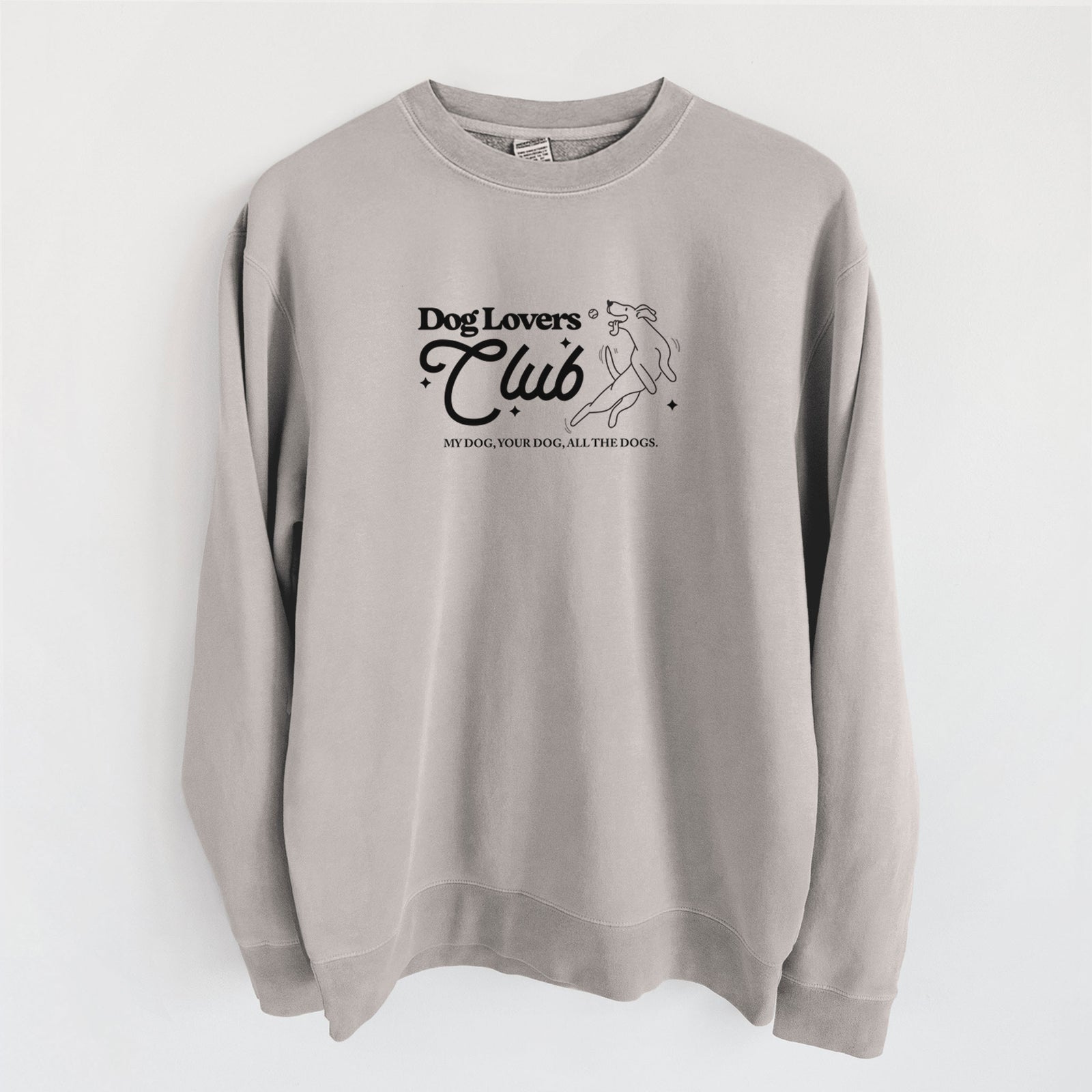 Dog Lovers Club - Unisex Pigment Dyed Crew Sweatshirt