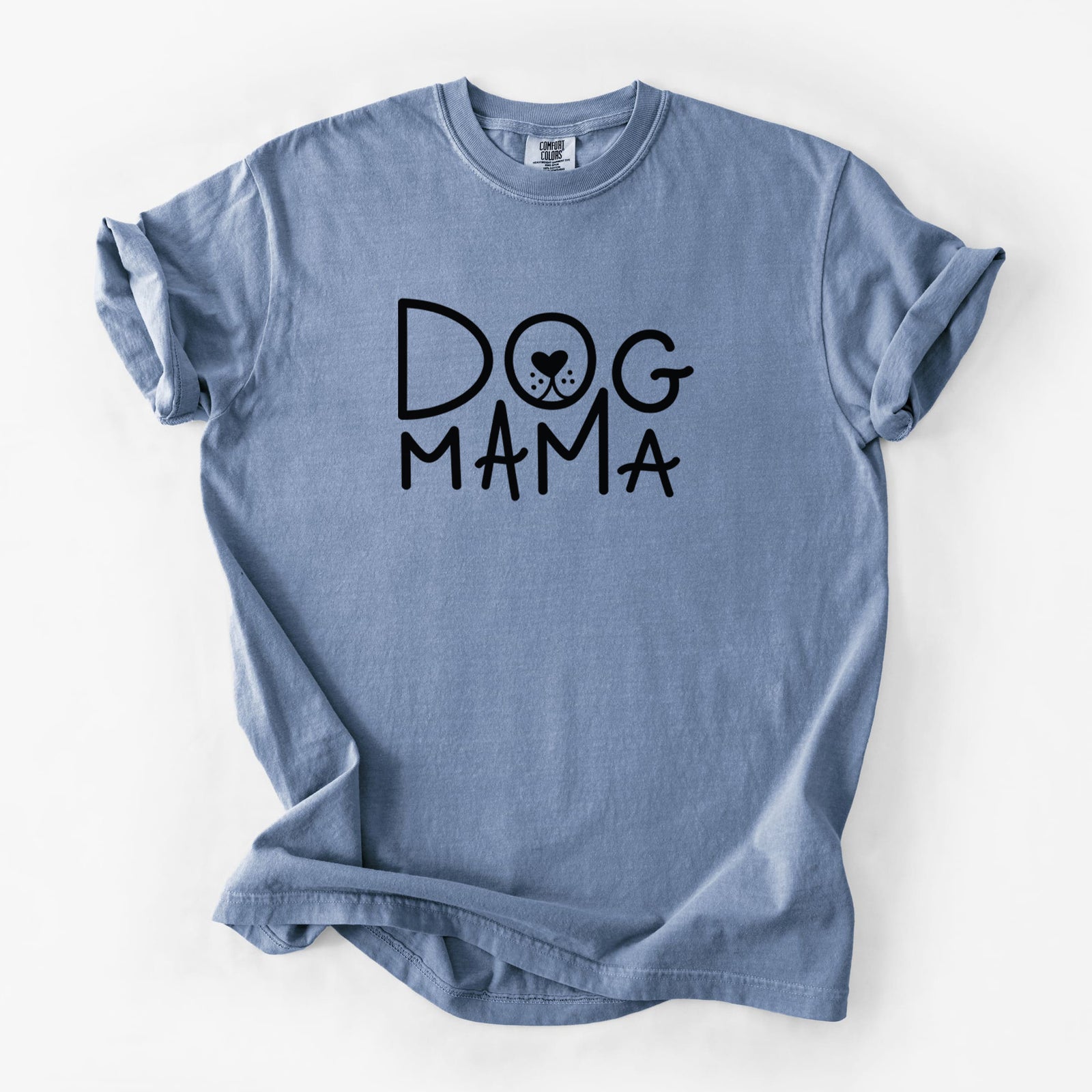 Dog Mama - Unisex Comfort Colors Garment-Dyed Heavyweight T-shirt in Blue Jean