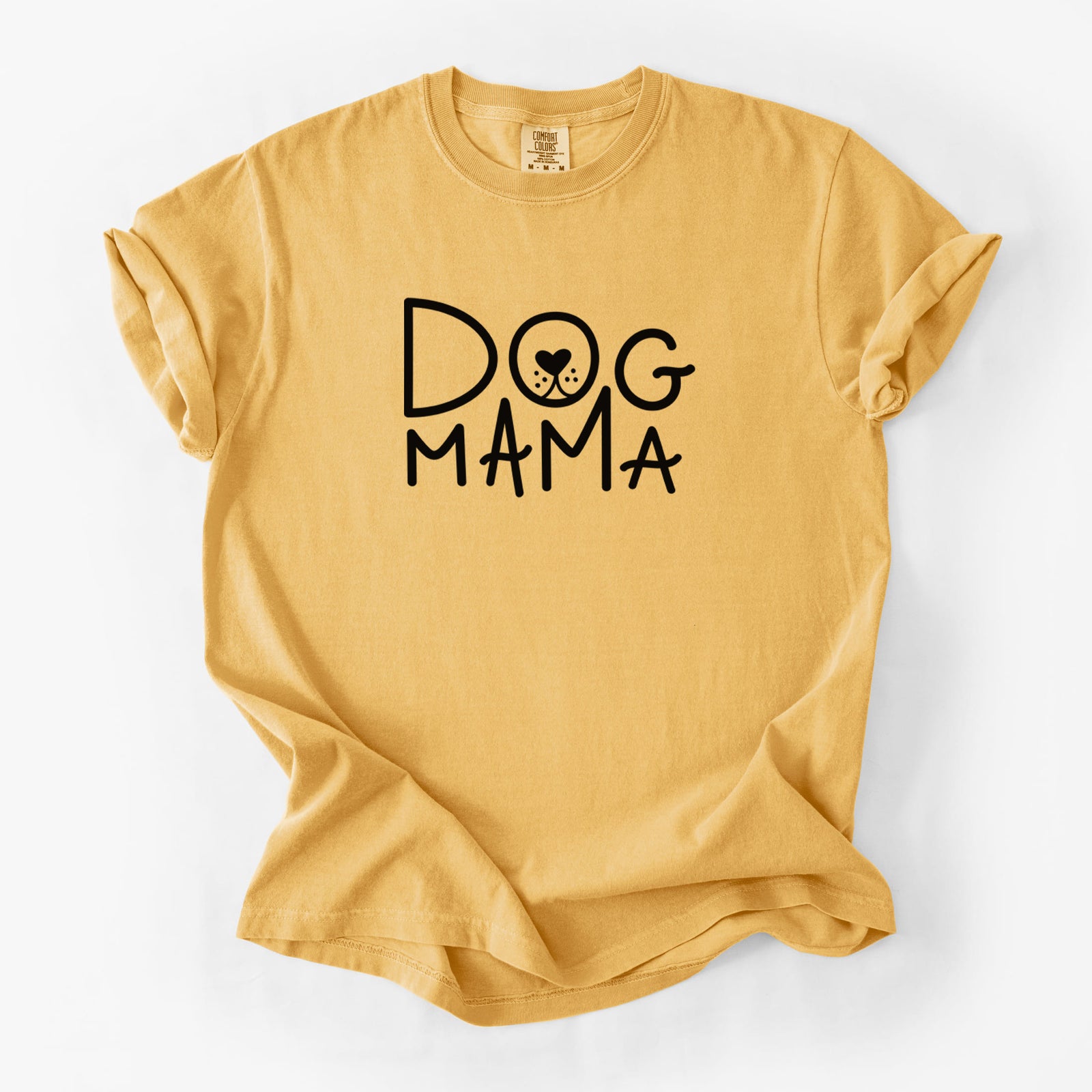 Dog Mama - Unisex Comfort Colors Garment-Dyed Heavyweight T-shirt in Golden Wheat