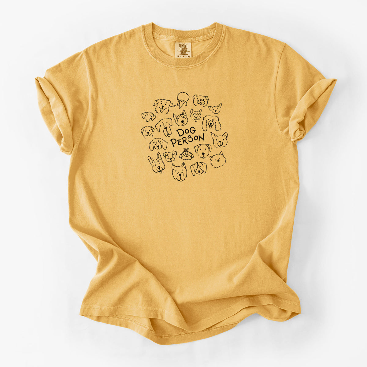 Dog Person - Unisex Comfort Colors Garment-Dyed Heavyweight T-shirt in Golden Wheat