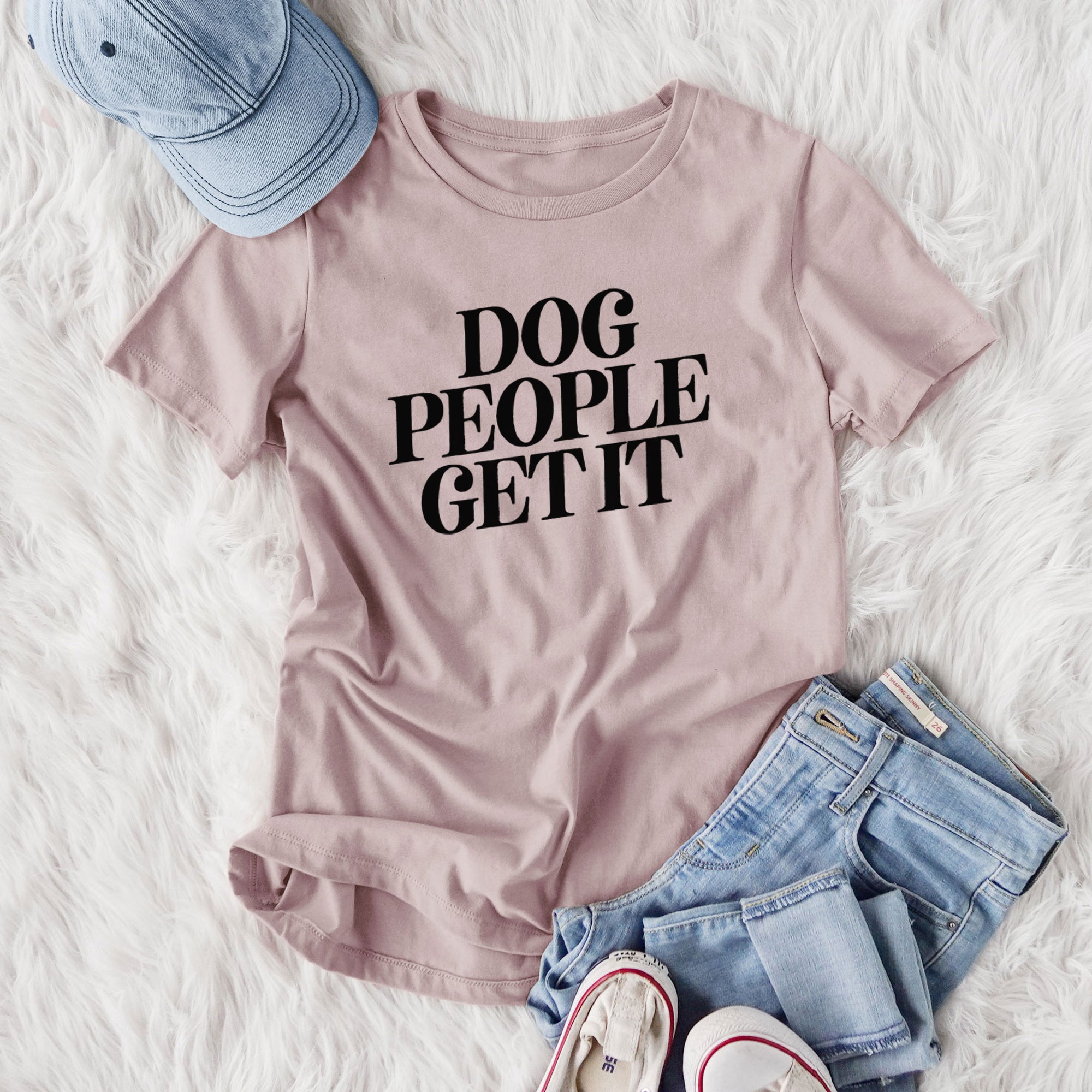Dog People Get it - Women's Lightweight Relaxed Fit 100% Cotton Crewneck