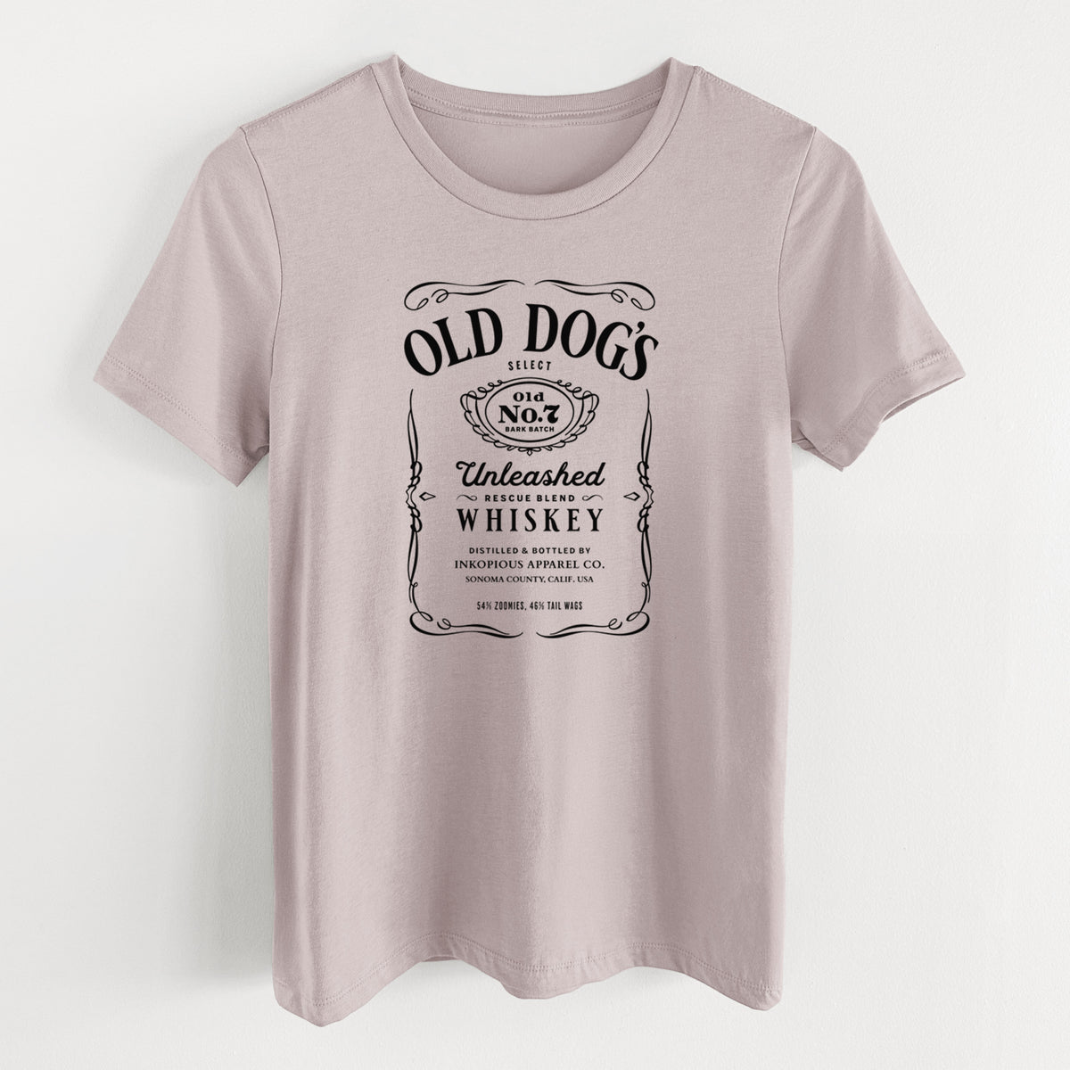 Old Dog’s No. 7 – Unleashed Whiskey - Women's Lightweight Relaxed Fit 100% Cotton Crewneck