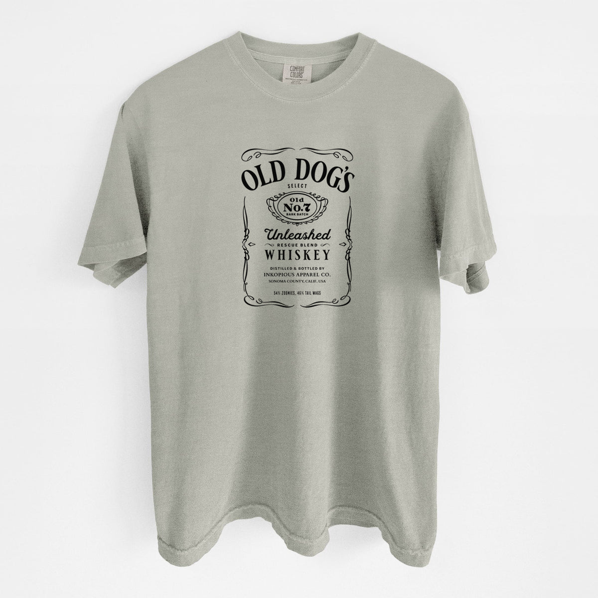 Old Dog’s No. 7 – Unleashed Whiskey - Unisex Comfort Colors Garment-Dyed Heavyweight T-shirt in Sandstone