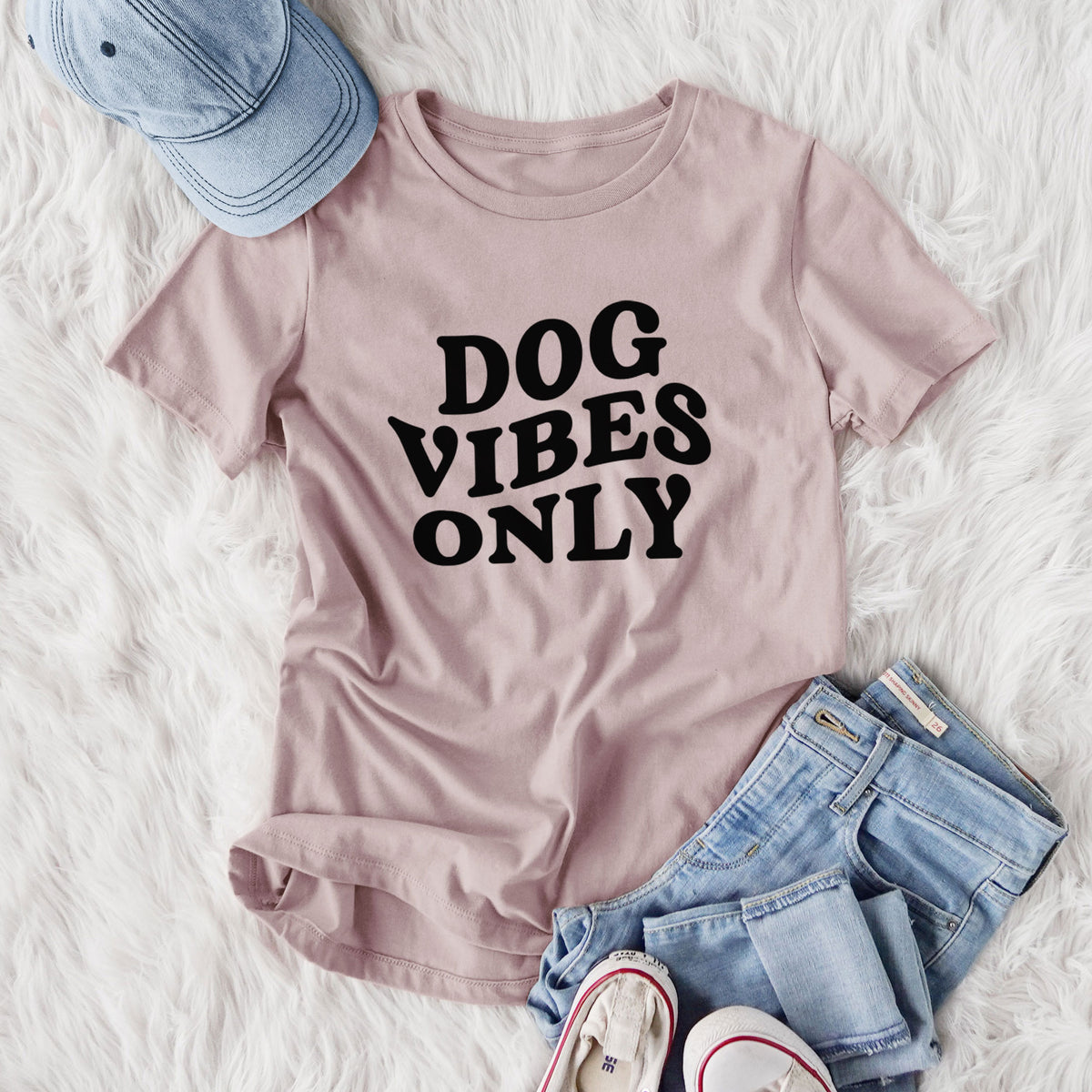 Dog Vibes Only - Women's Lightweight Relaxed Fit 100% Cotton Crewneck