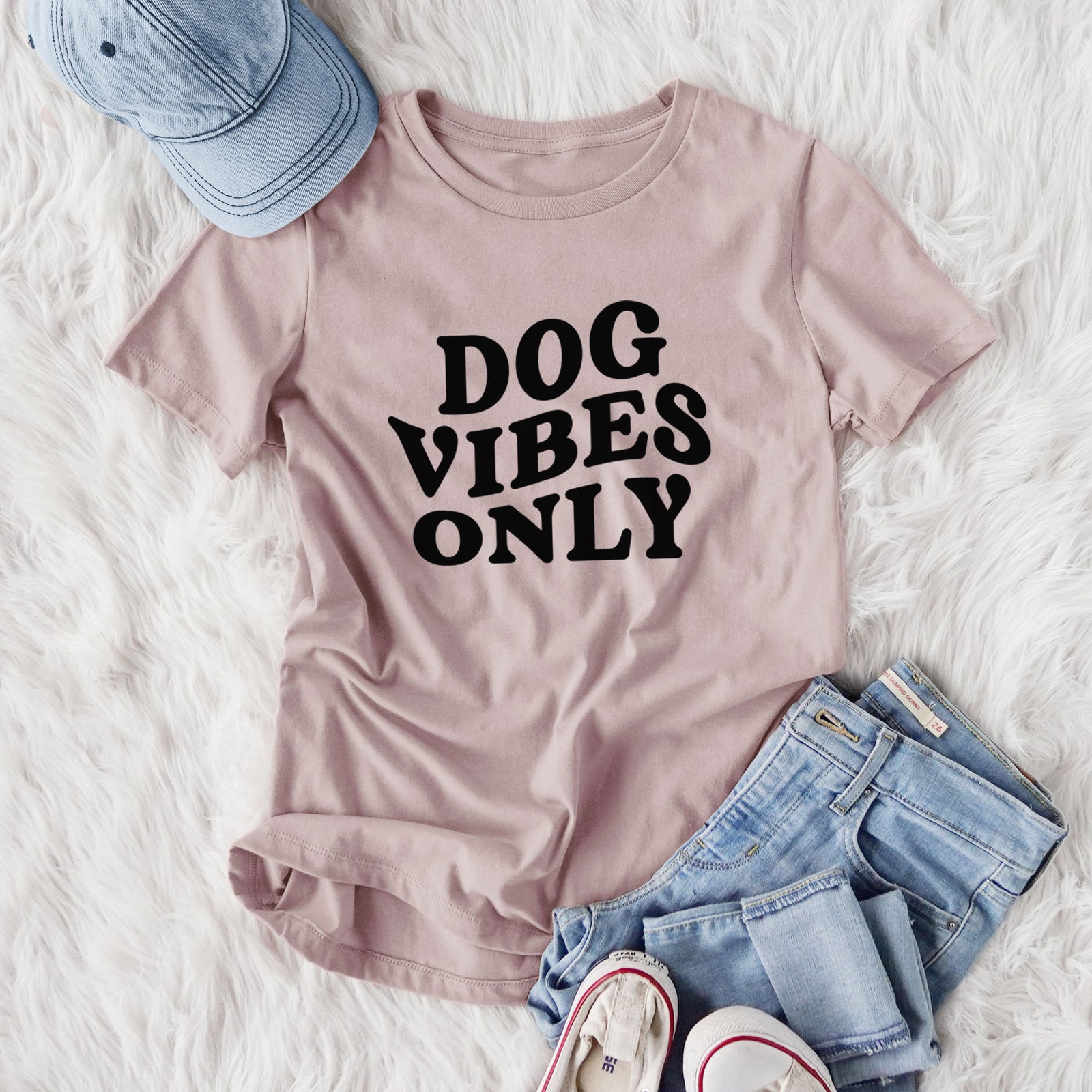 Dog Vibes Only - Women's Lightweight Relaxed Fit 100% Cotton Crewneck