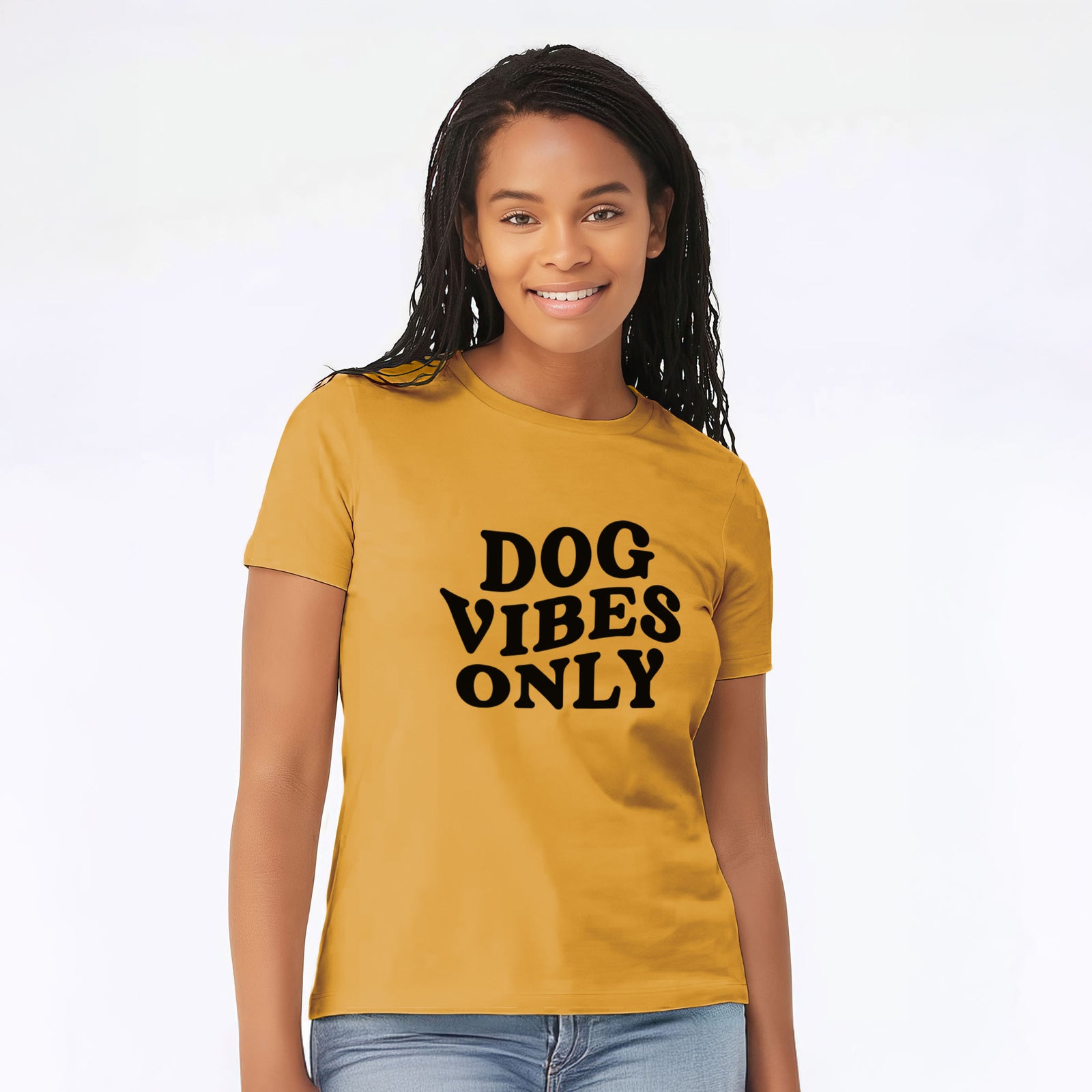 Dog Vibes Only - Women's Lightweight Relaxed Fit 100% Cotton Crewneck
