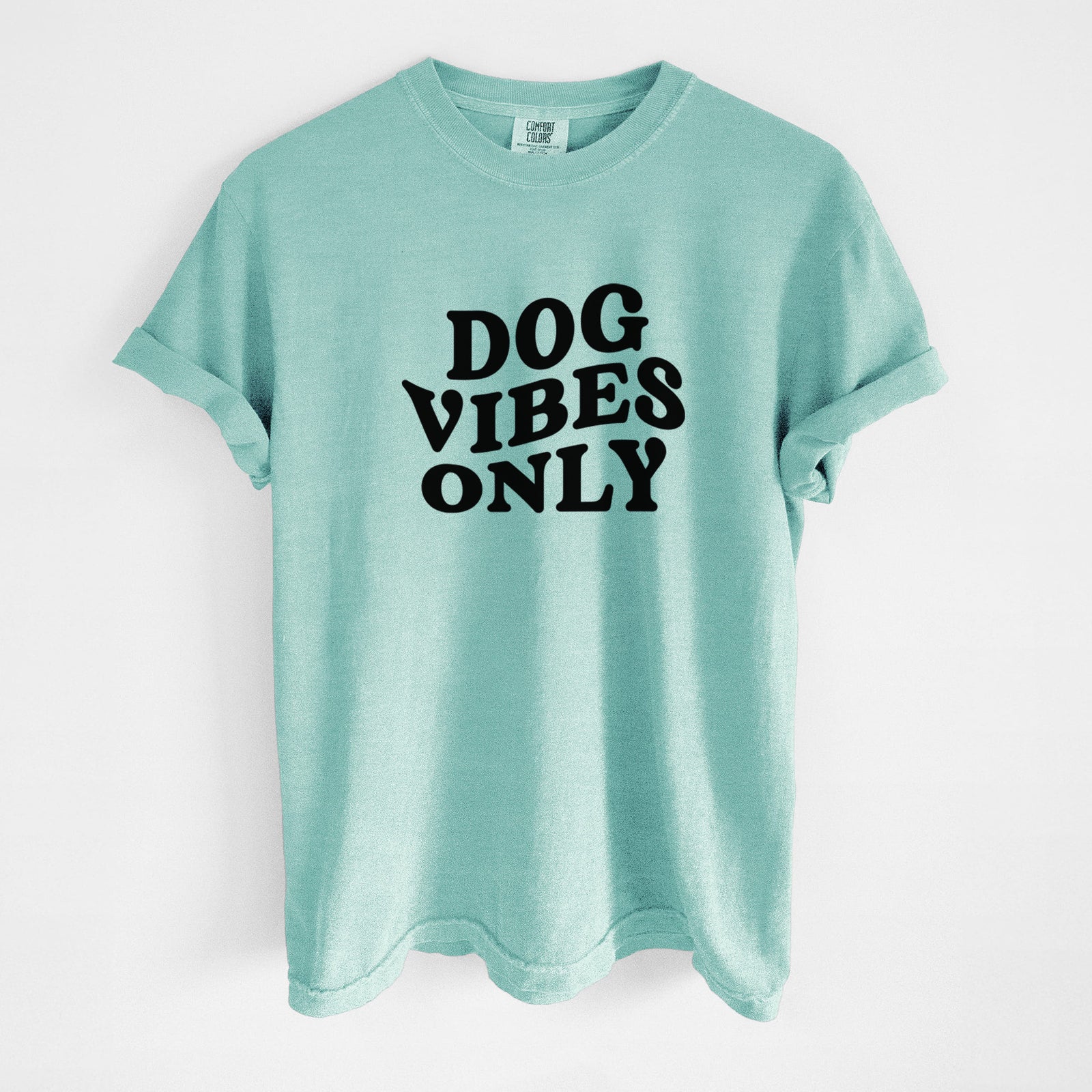 Dog Vibes Only - Unisex Comfort Colors Garment-Dyed Heavyweight T-shirt in Chalky Mint