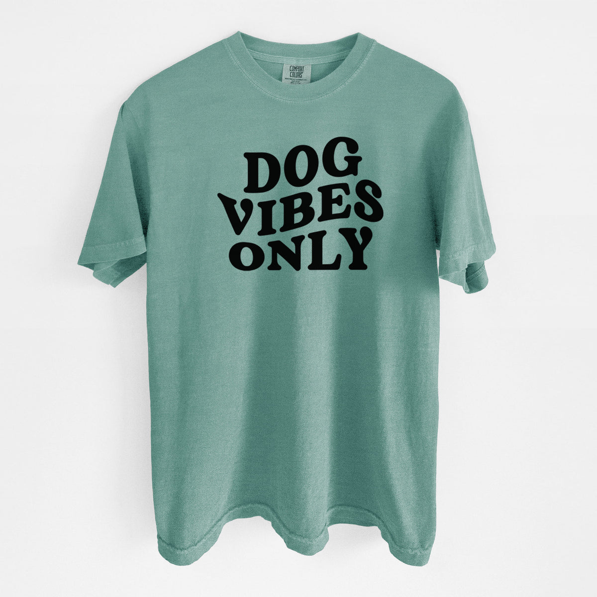 Dog Vibes Only - Unisex Comfort Colors Garment-Dyed Heavyweight T-shirt in Reef Green