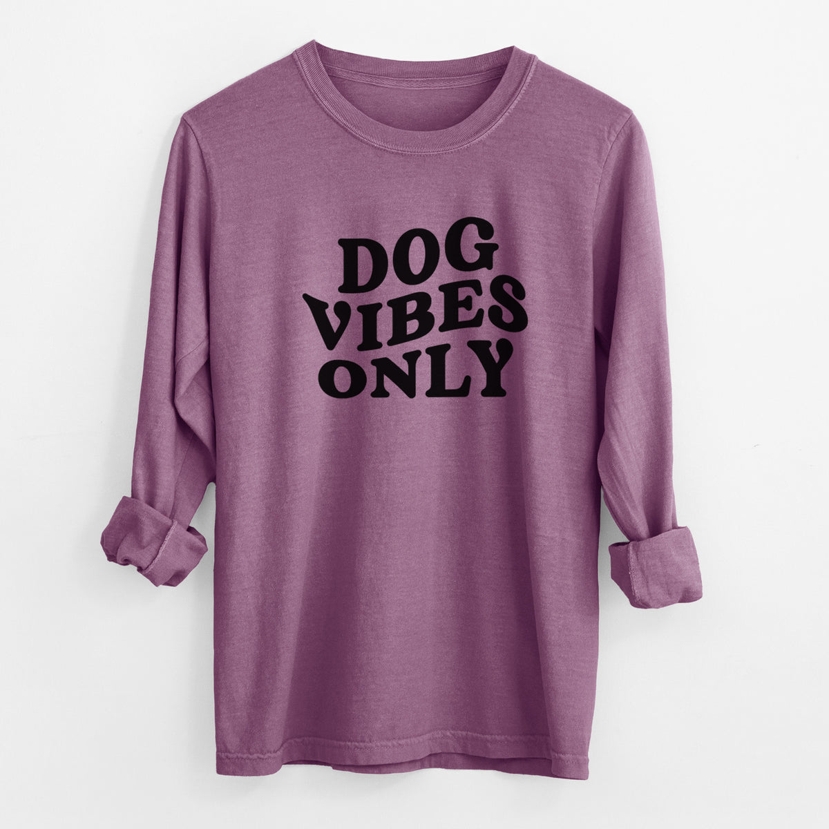 Dog Vibes Only - Men's Heavyweight 100% Cotton Long Sleeve