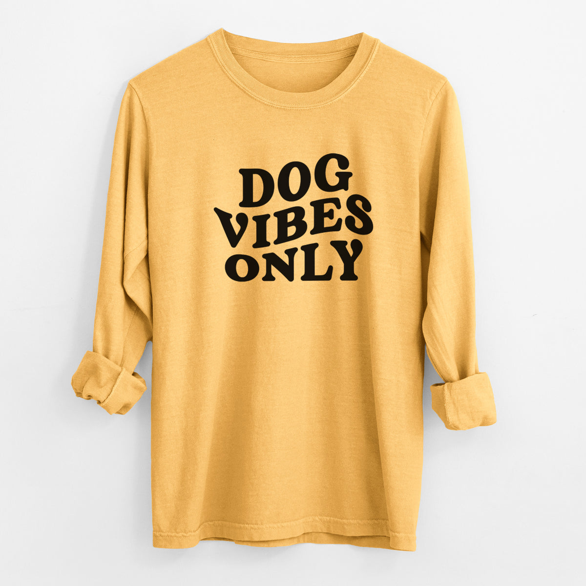 Dog Vibes Only - Men's Heavyweight 100% Cotton Long Sleeve