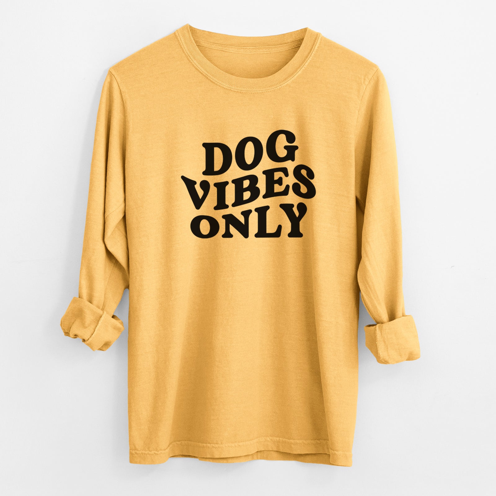 Dog Vibes Only - Men's Heavyweight 100% Cotton Long Sleeve