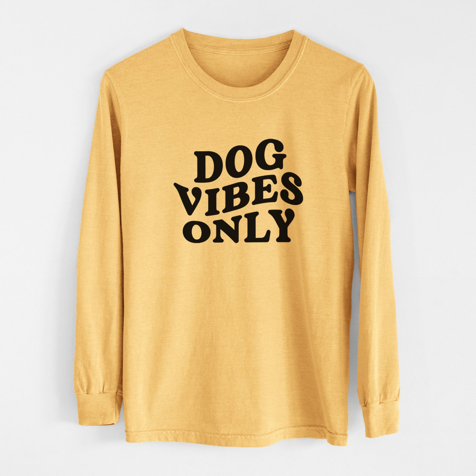 Dog Vibes Only - Men's Heavyweight 100% Cotton Long Sleeve