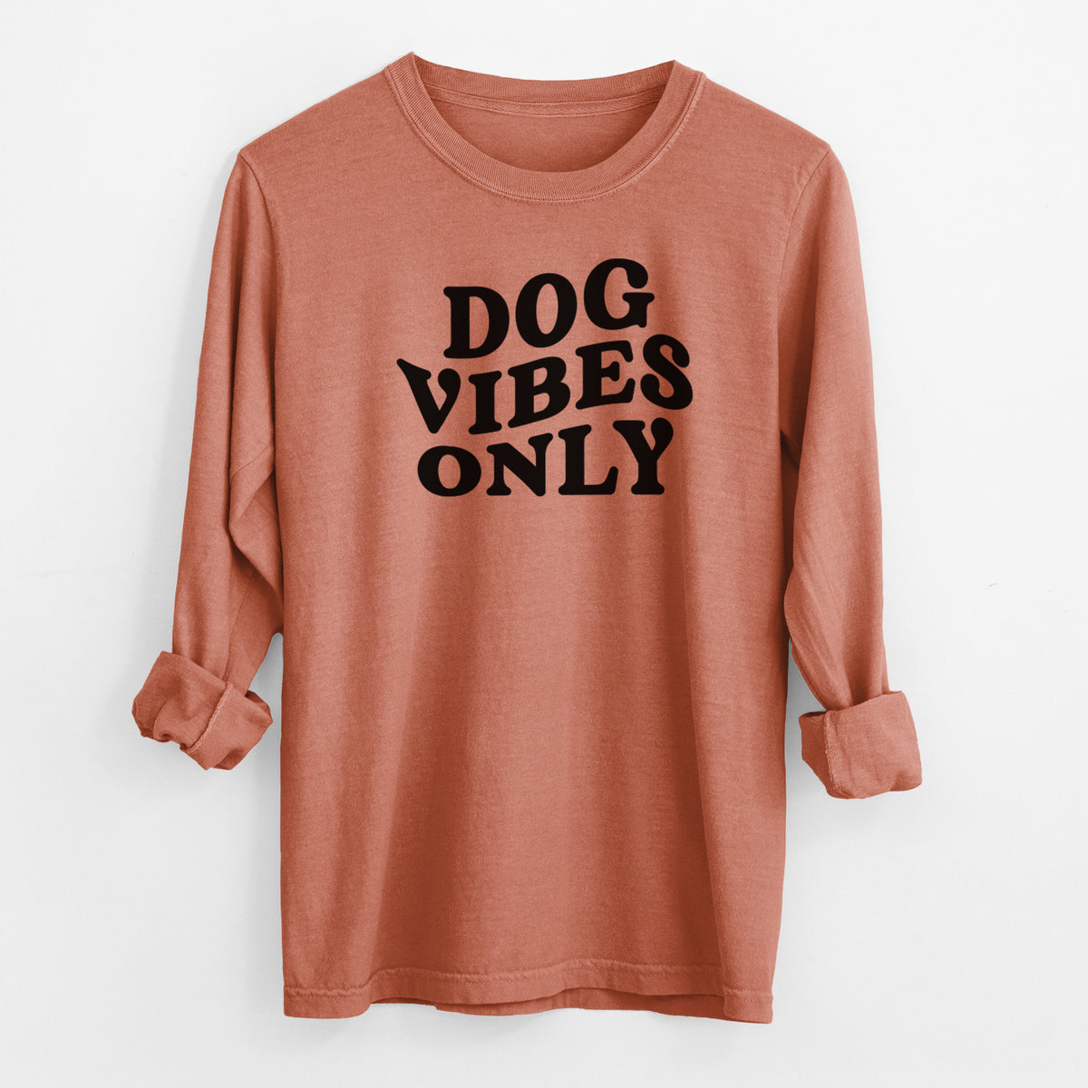 Dog Vibes Only - Men's Heavyweight 100% Cotton Long Sleeve