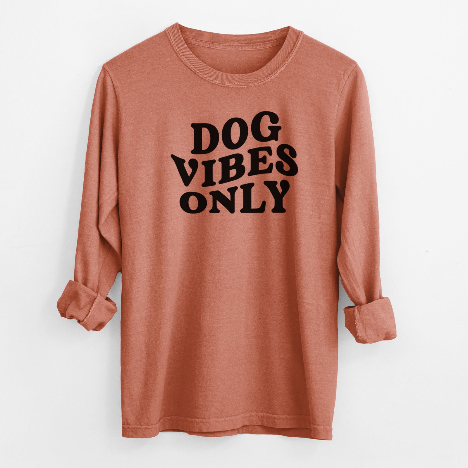 Dog Vibes Only - Men's Heavyweight 100% Cotton Long Sleeve