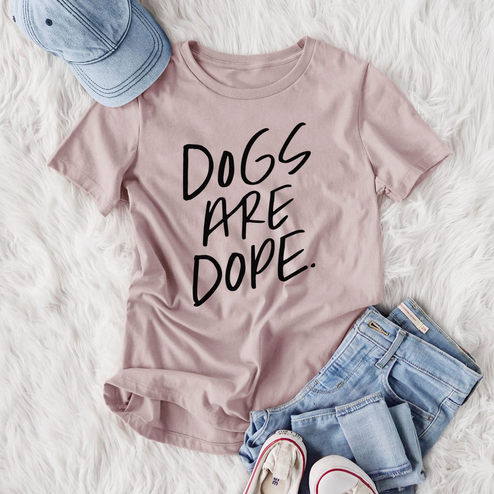 Dogs Are Dope - Women's Lightweight Relaxed Fit 100% Cotton Crewneck