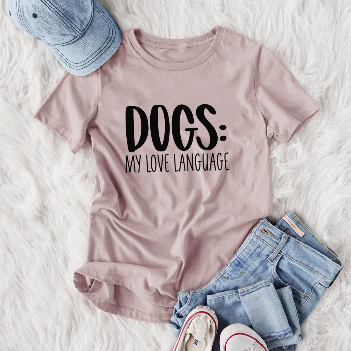 Dogs: My Love Language - Women's Lightweight Relaxed Fit 100% Cotton Crewneck