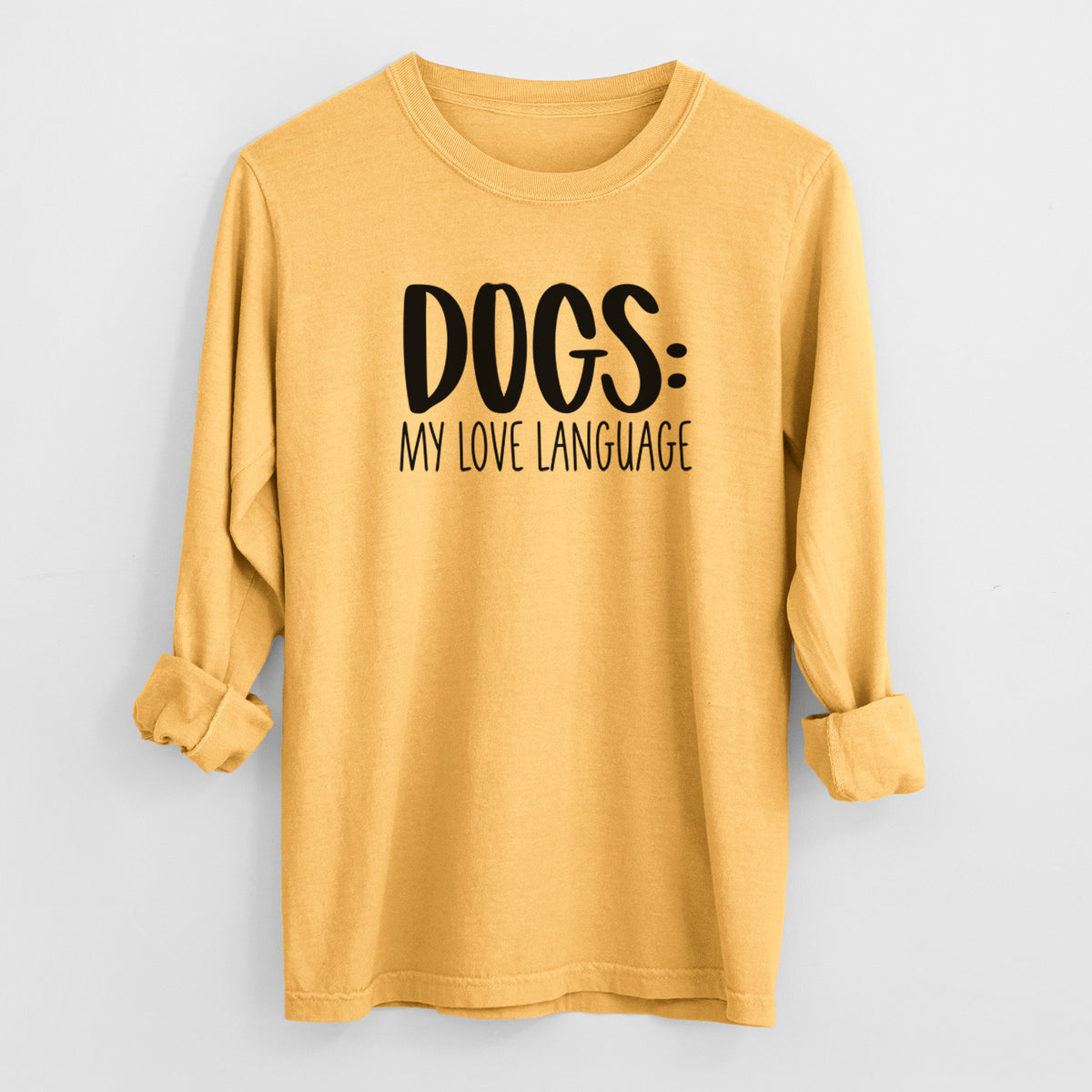 Dogs: My Love Language - Men's Heavyweight 100% Cotton Long Sleeve