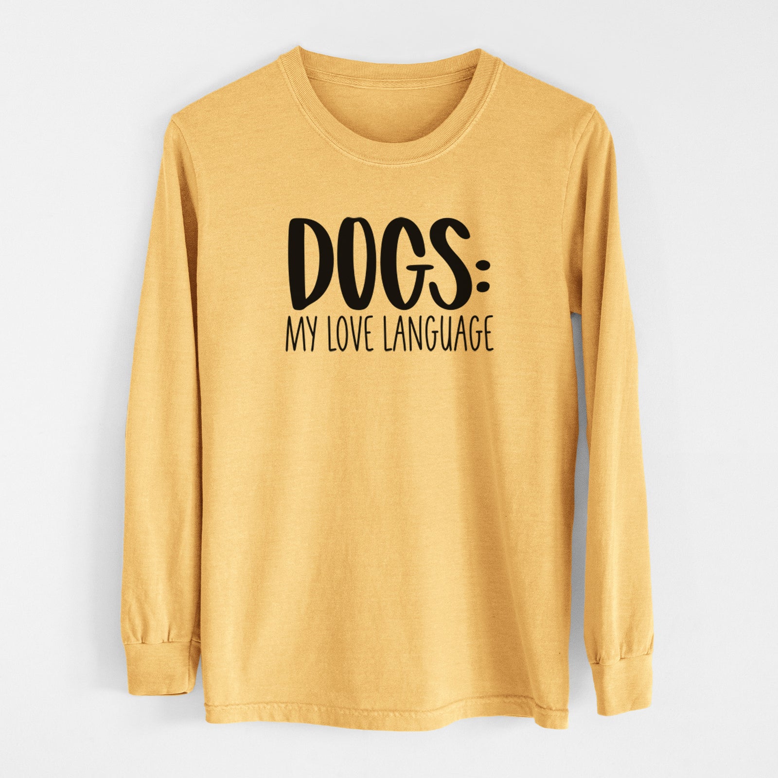 Dogs: My Love Language - Men's Heavyweight 100% Cotton Long Sleeve