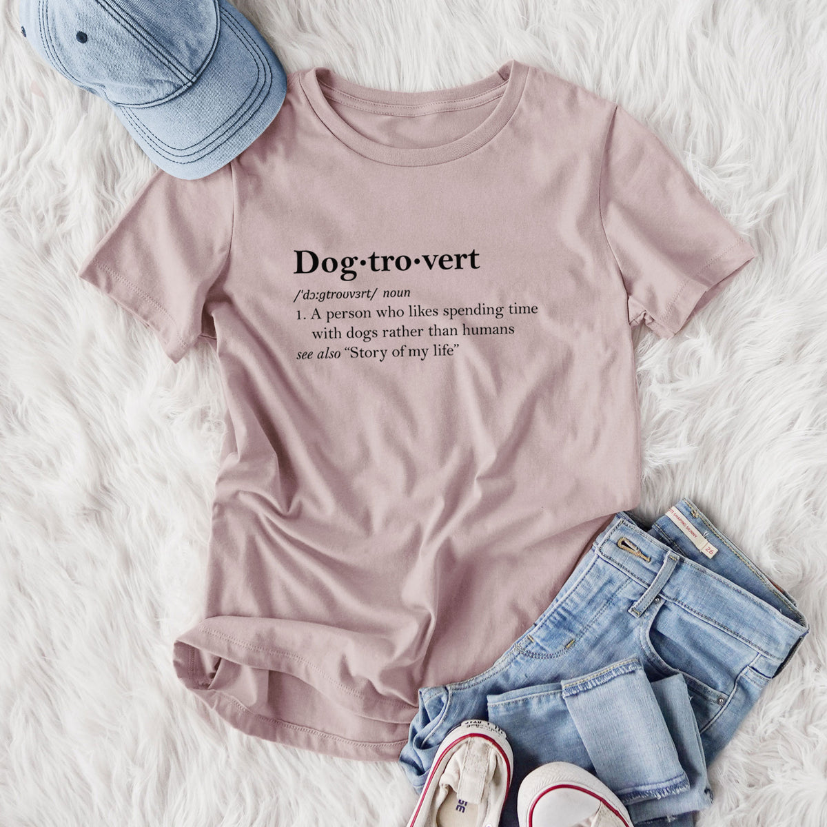 Dogtrovert Definition - Women's Lightweight Relaxed Fit 100% Cotton Crewneck