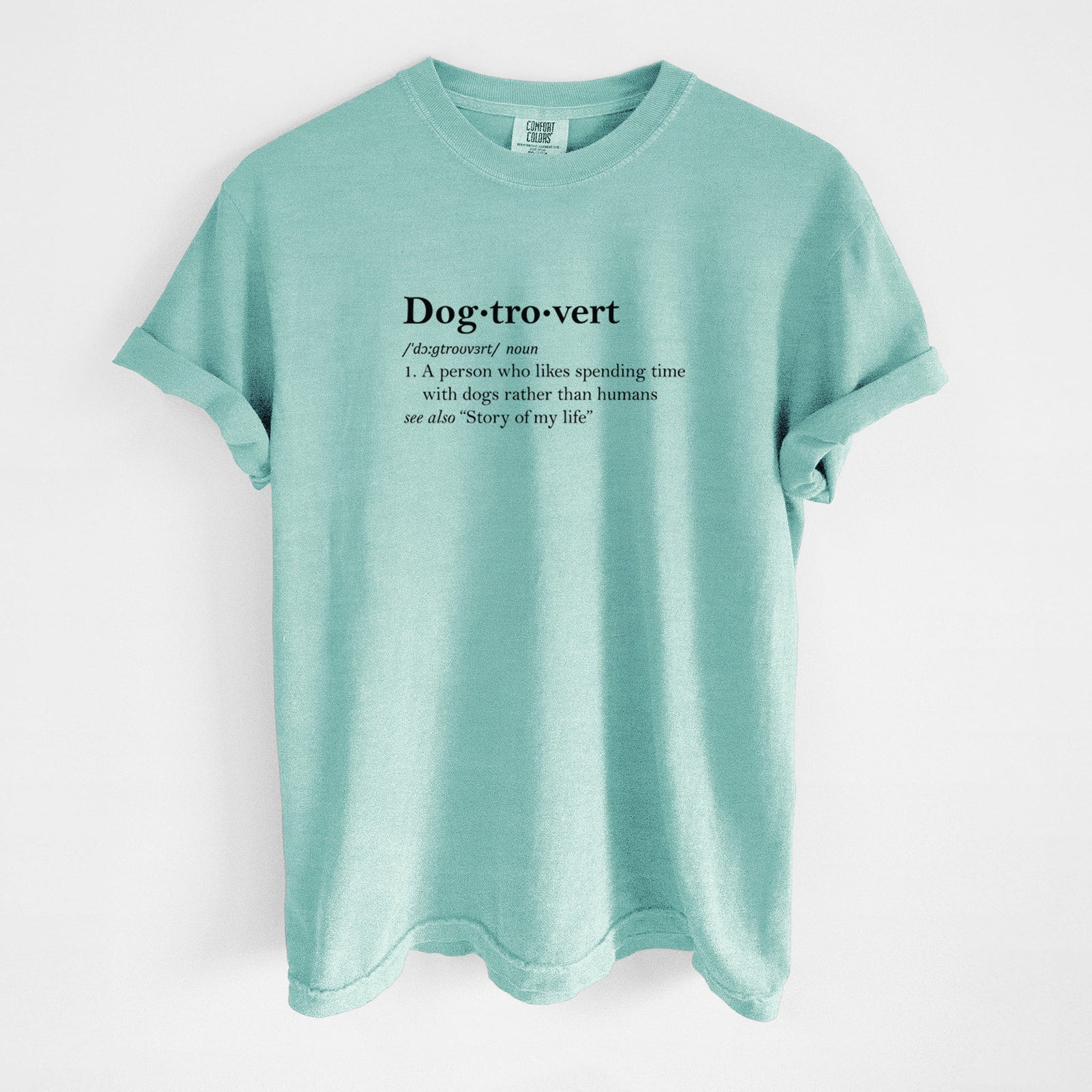 Dogtrovert Definition - Unisex Comfort Colors Garment-Dyed Heavyweight T-shirt in Chalky Mint