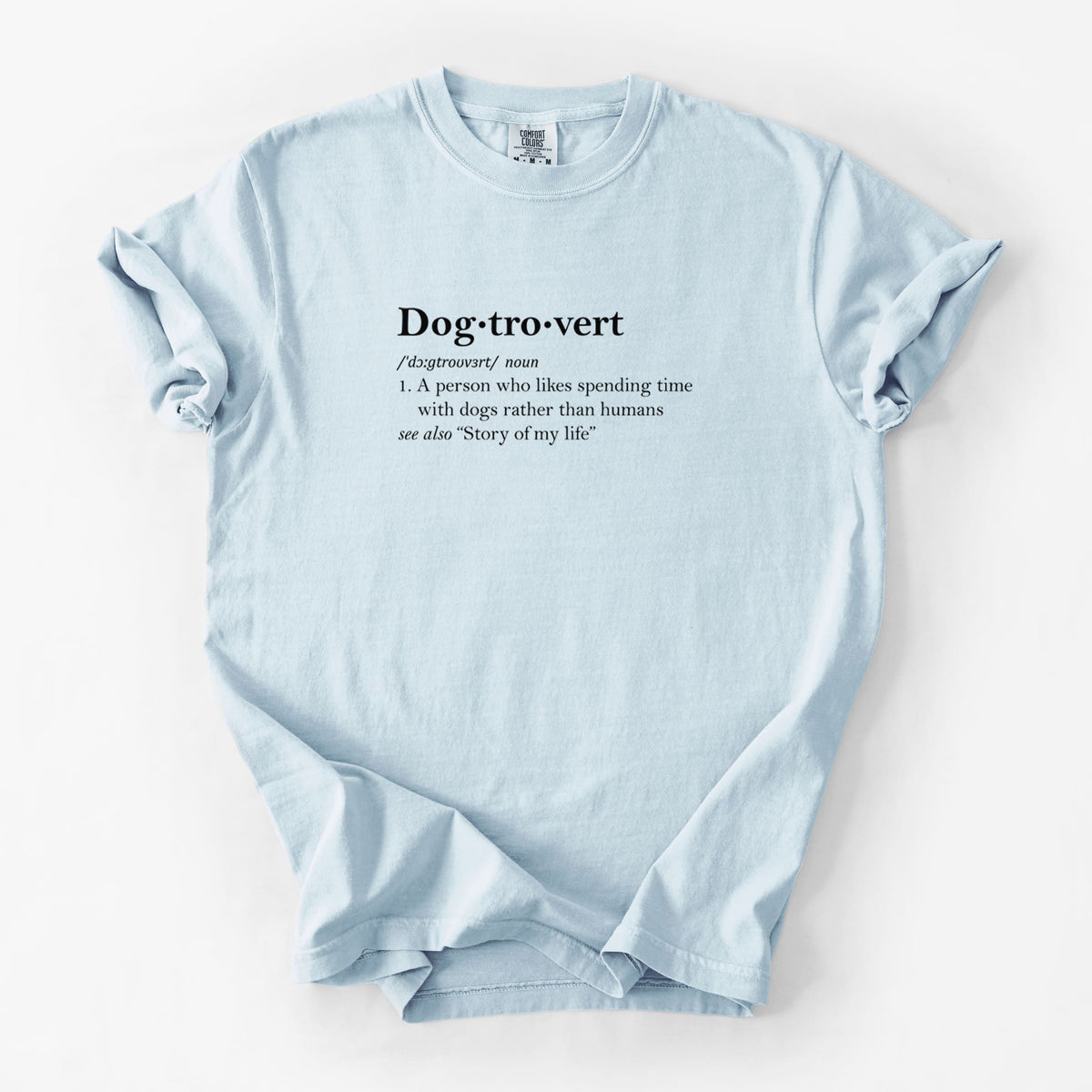 Dogtrovert Definition - Unisex Comfort Colors Garment-Dyed Heavyweight T-shirt in Chambray