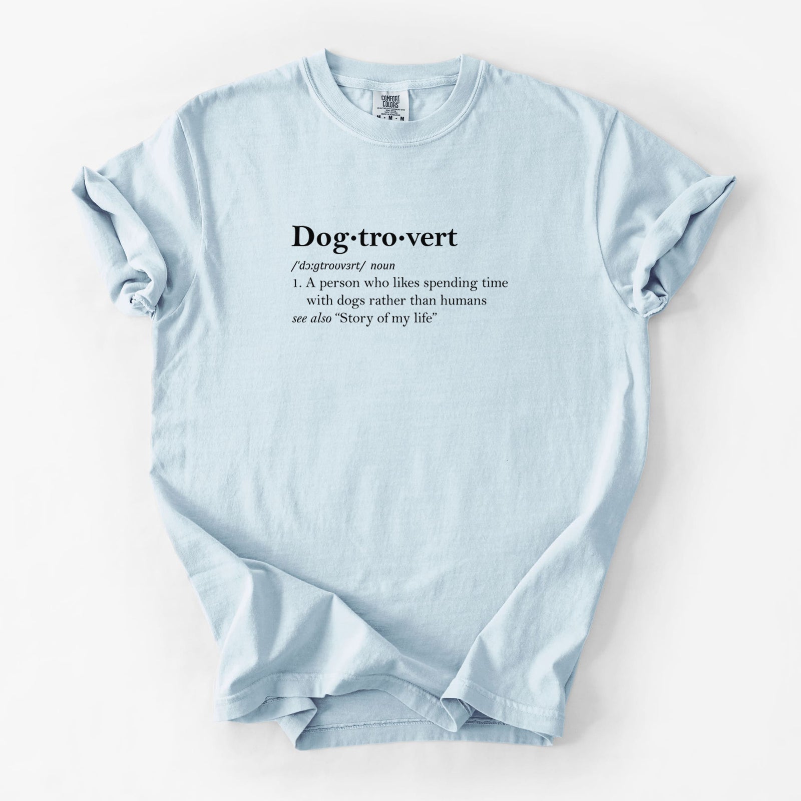 Dogtrovert Definition - Unisex Comfort Colors Garment-Dyed Heavyweight T-shirt in Chambray