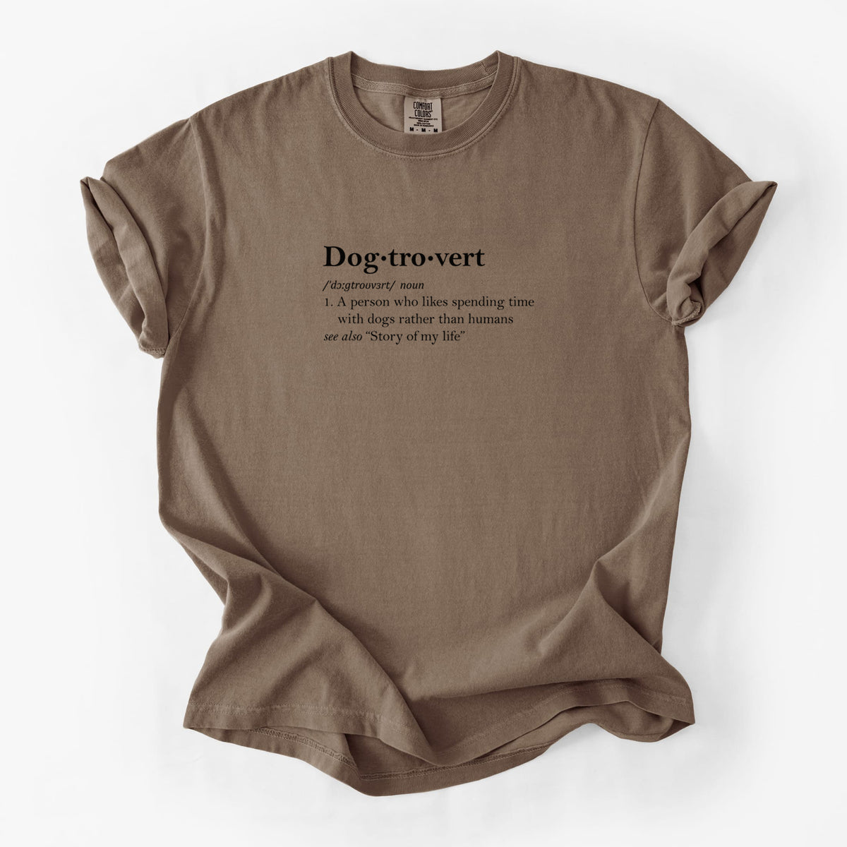 Dogtrovert Definition - Unisex Comfort Colors Garment-Dyed Heavyweight T-shirt in Espresso