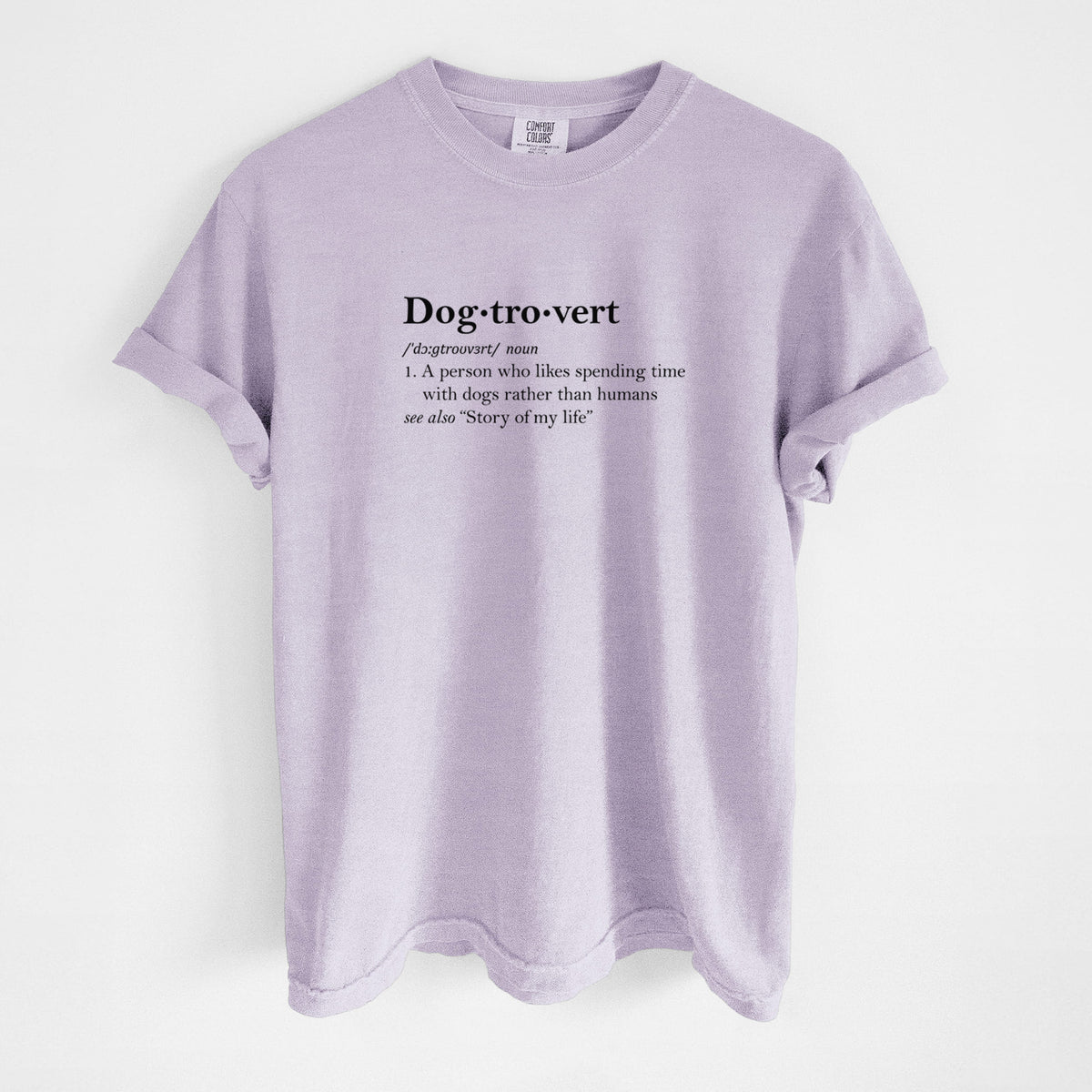 Dogtrovert Definition - Unisex Comfort Colors Garment-Dyed Heavyweight T-shirt in Orchid