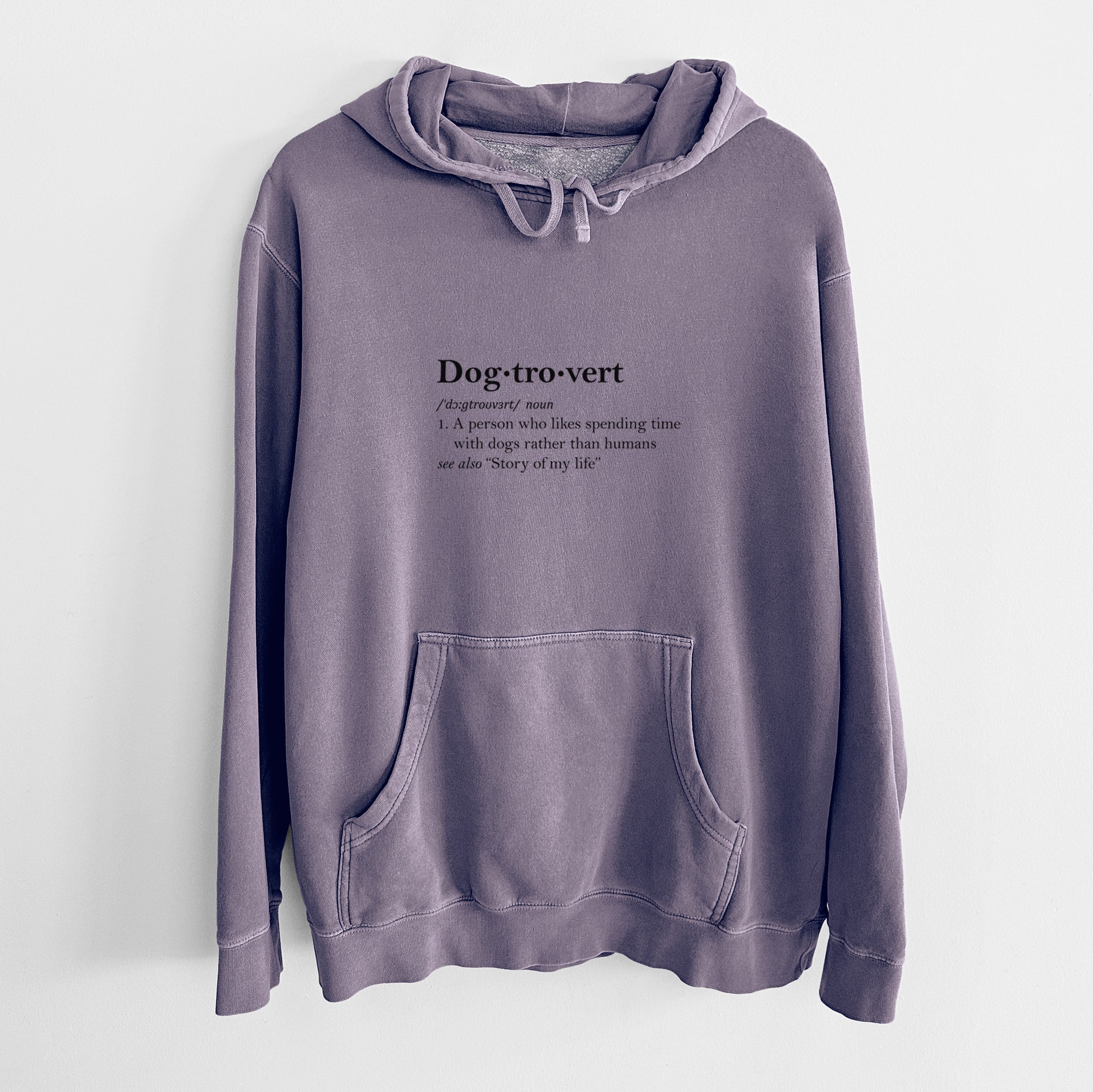 Dogtrovert Definition - Unisex Pigment Dyed Hoodie