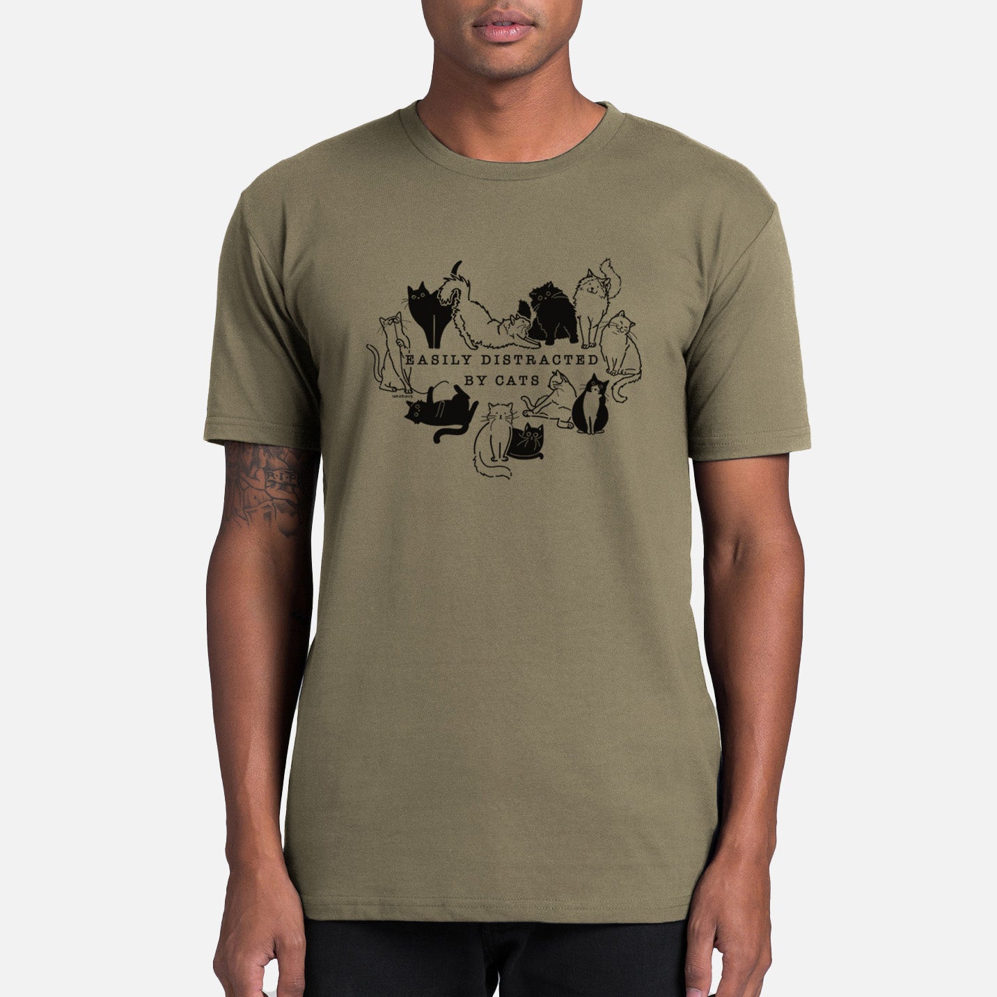 Easily Distracted by Cats - Mens Everyday Staple Tee