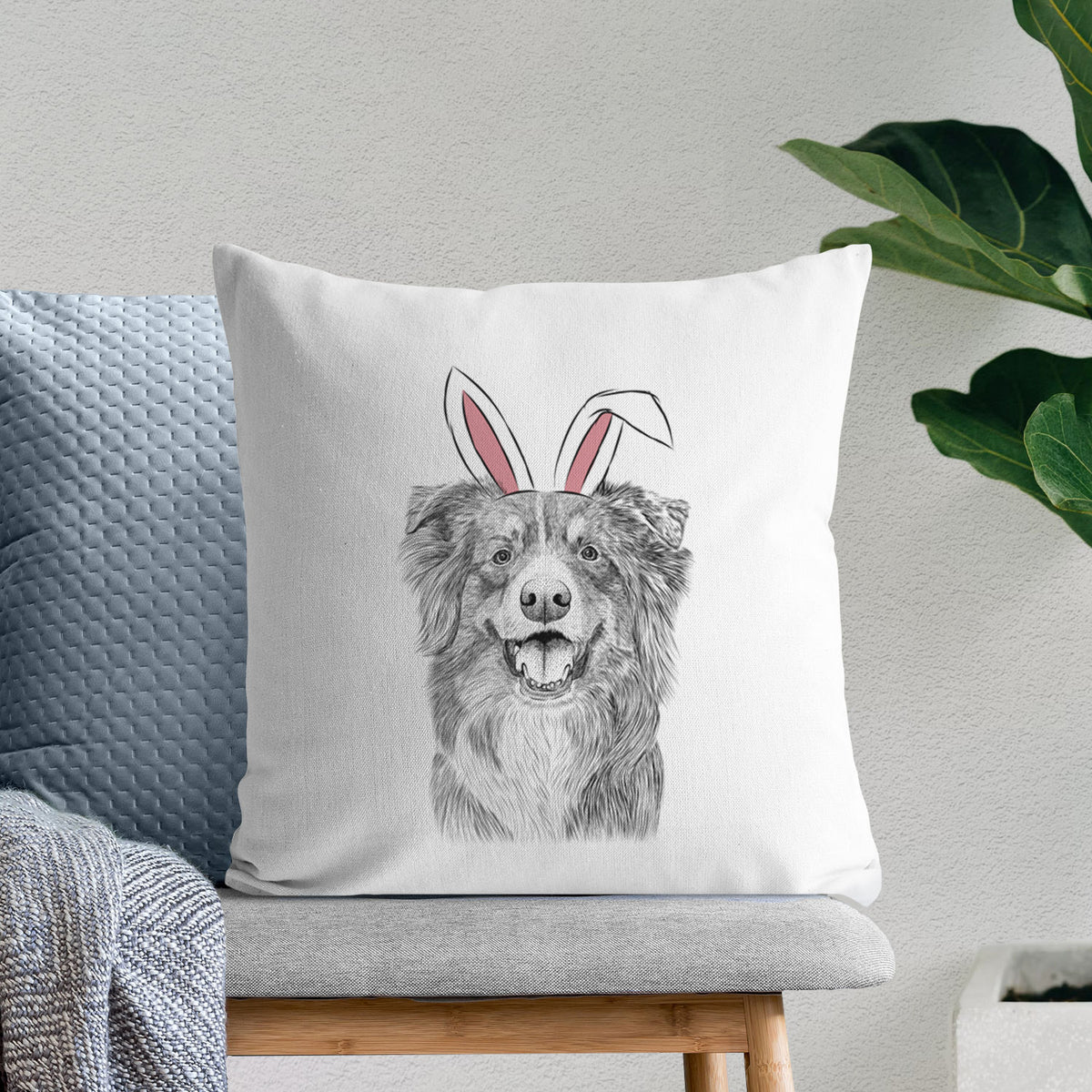 Aussie Parker the Australian Shepherd - Throw Pillow Cover