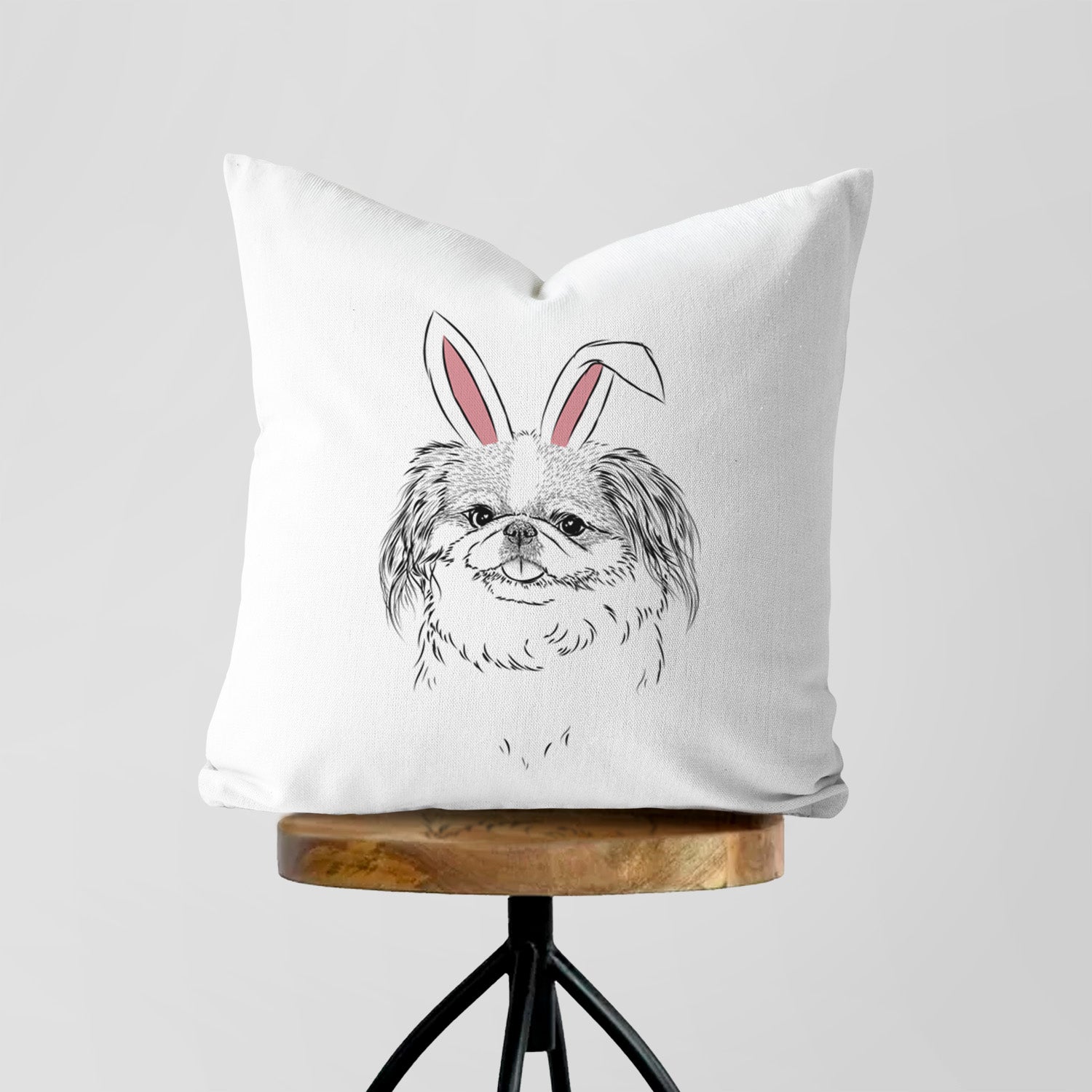Abra Bean the Pekingese - Throw Pillow Cover