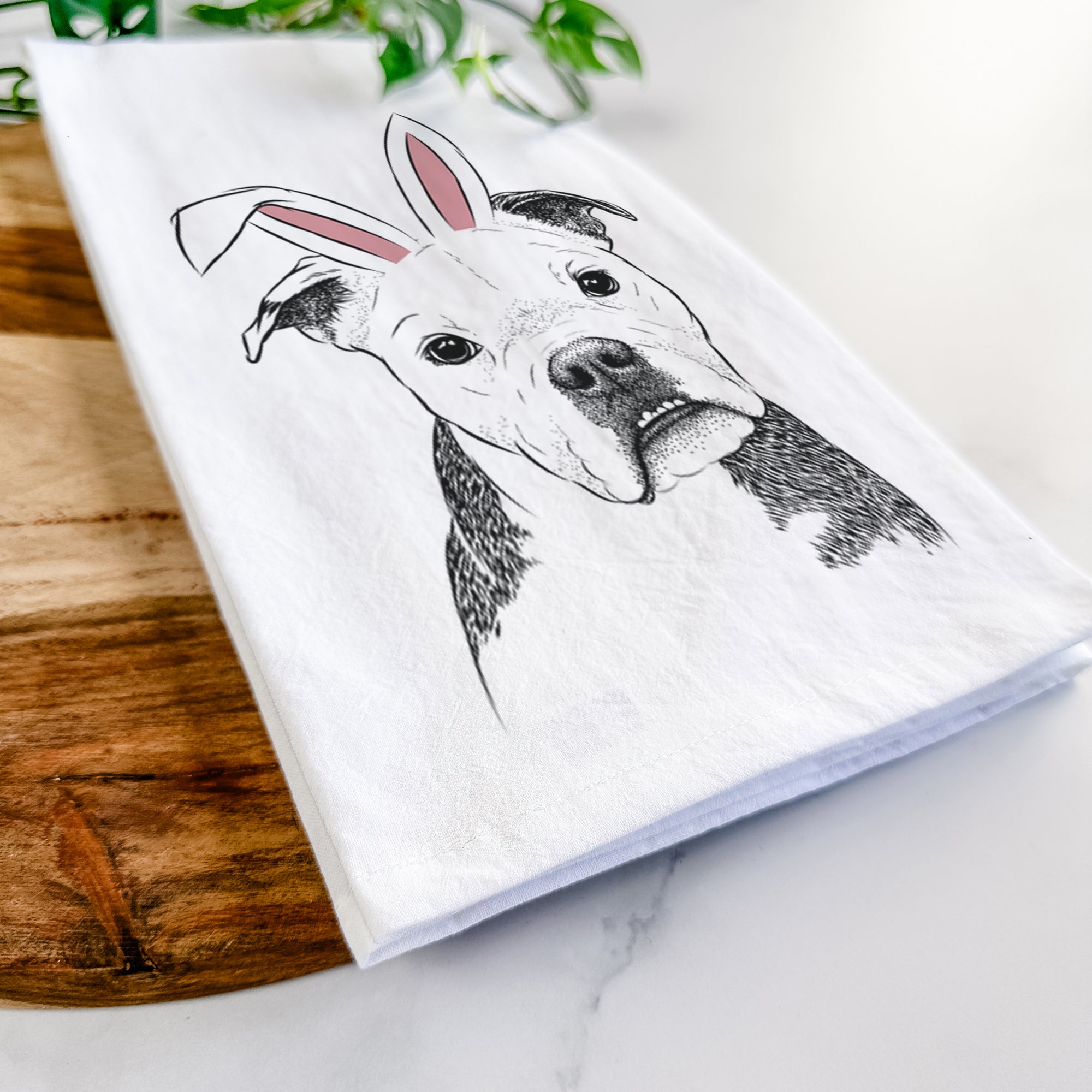 Aggy the Olde English Bulldogge Tea Towel