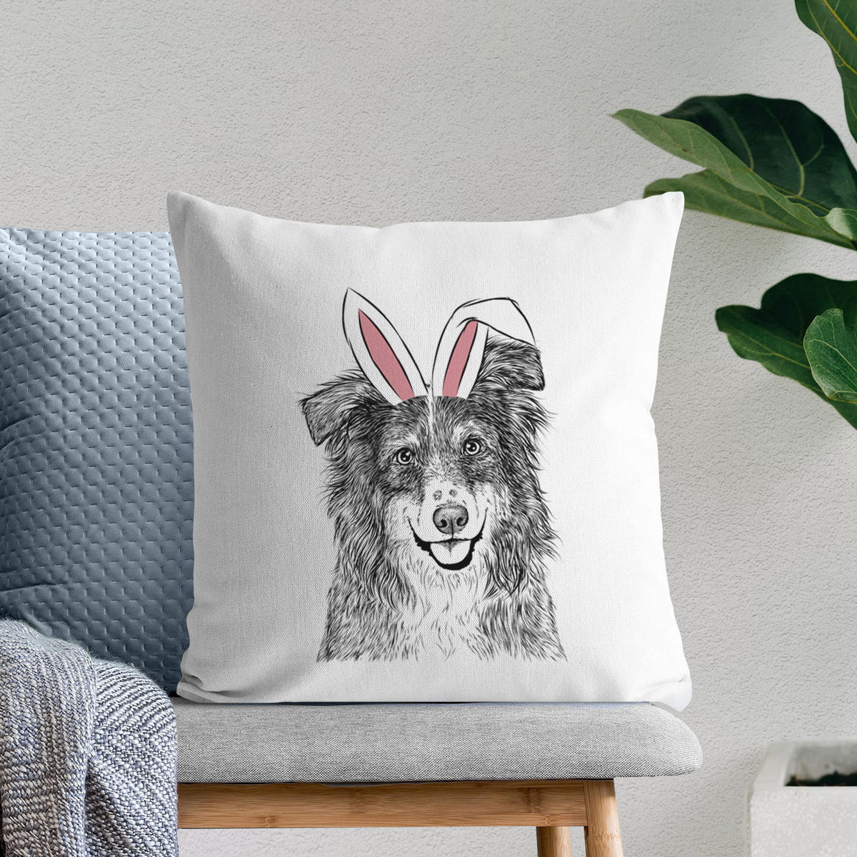 Aushe the Australian Shepherd - Throw Pillow Cover