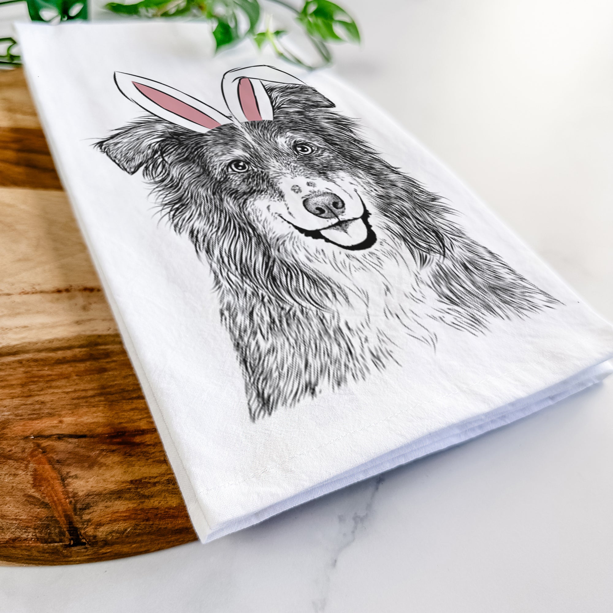 Aushe the Australian Shepherd Tea Towel
