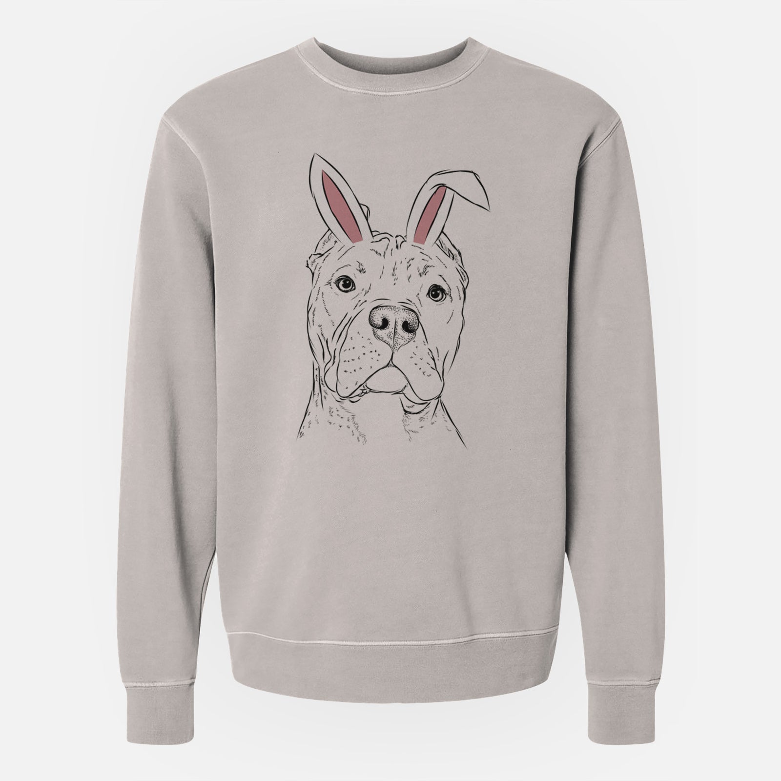 Easter Bam Bam the Pitbull - Unisex Pigment Dyed Crew Sweatshirt