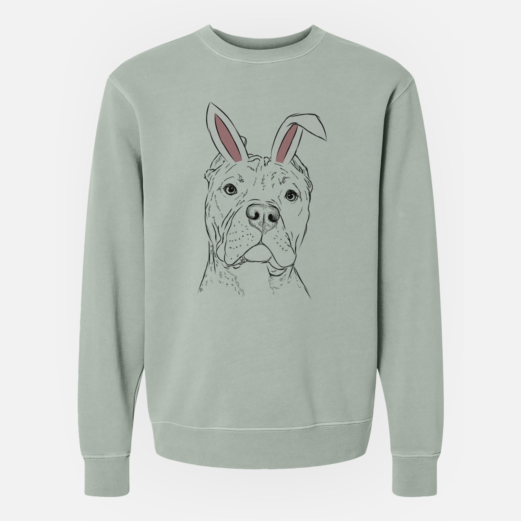 Easter Bam Bam the Pitbull - Unisex Pigment Dyed Crew Sweatshirt